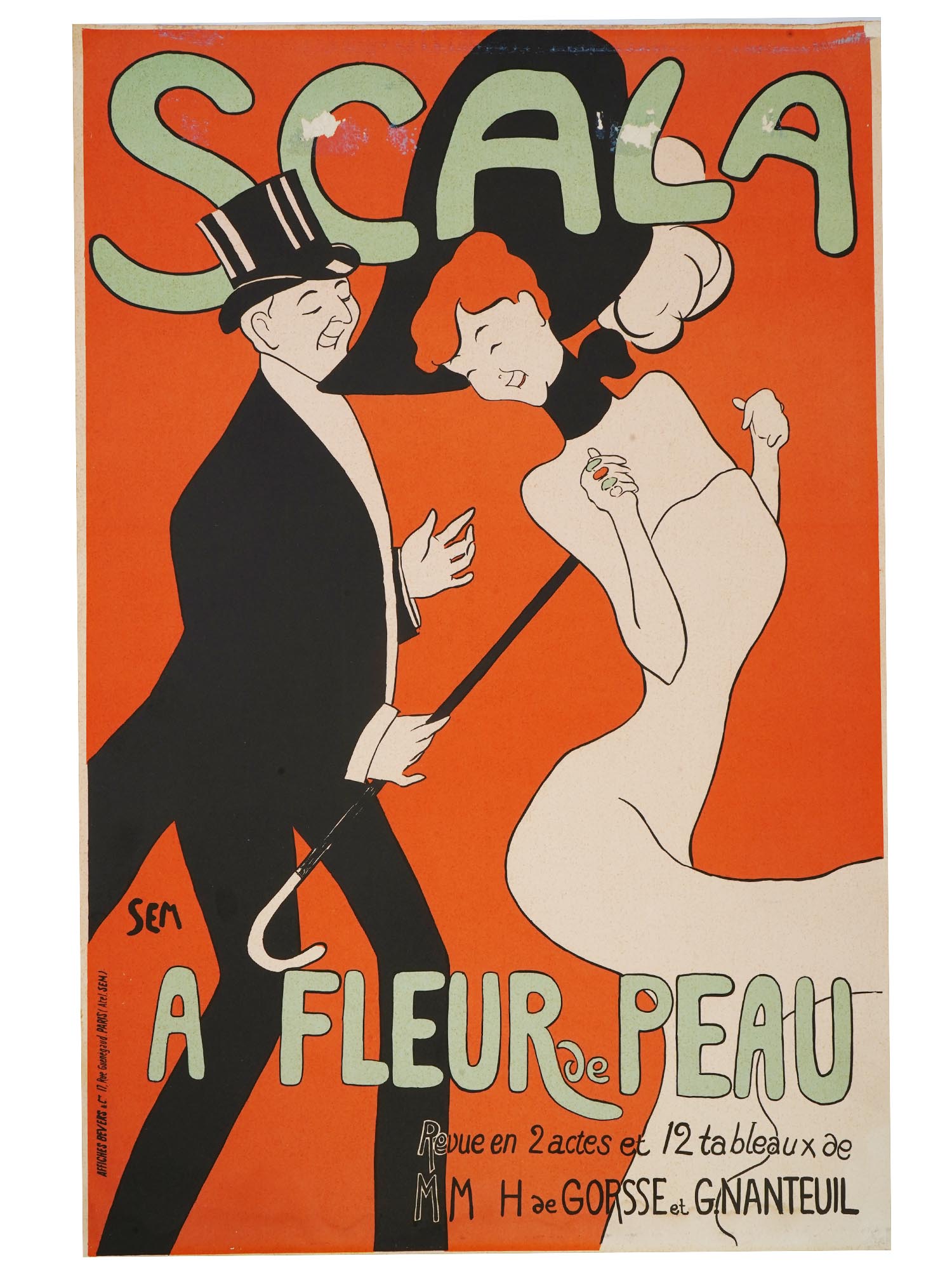 1904 FRENCH SCALA A FLEUR DE PEAU POSTER BY SEM PIC-0
