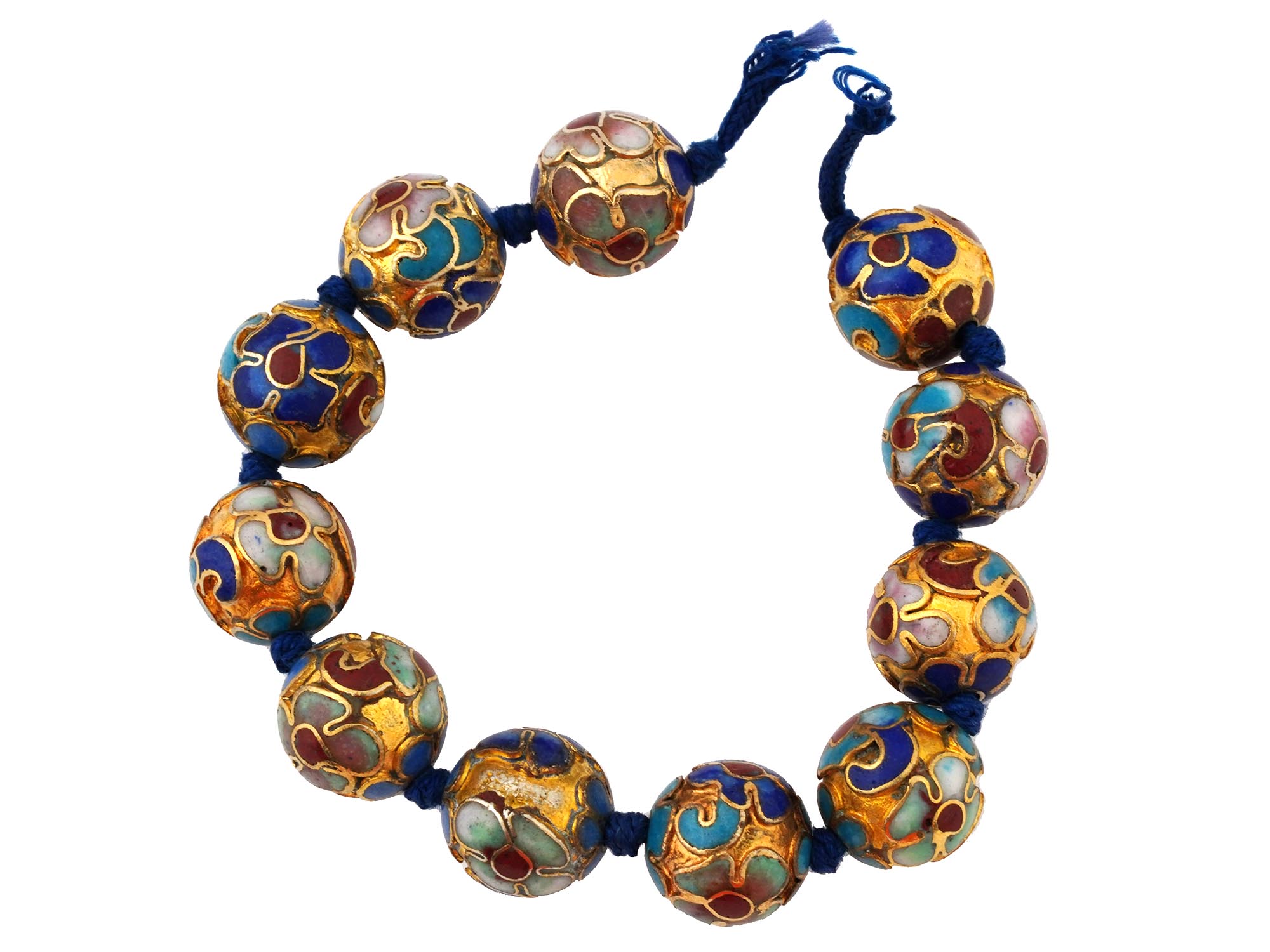 CHINESE CLOISONNE ENAMEL BEADED DESIGN BRACELET PIC-0