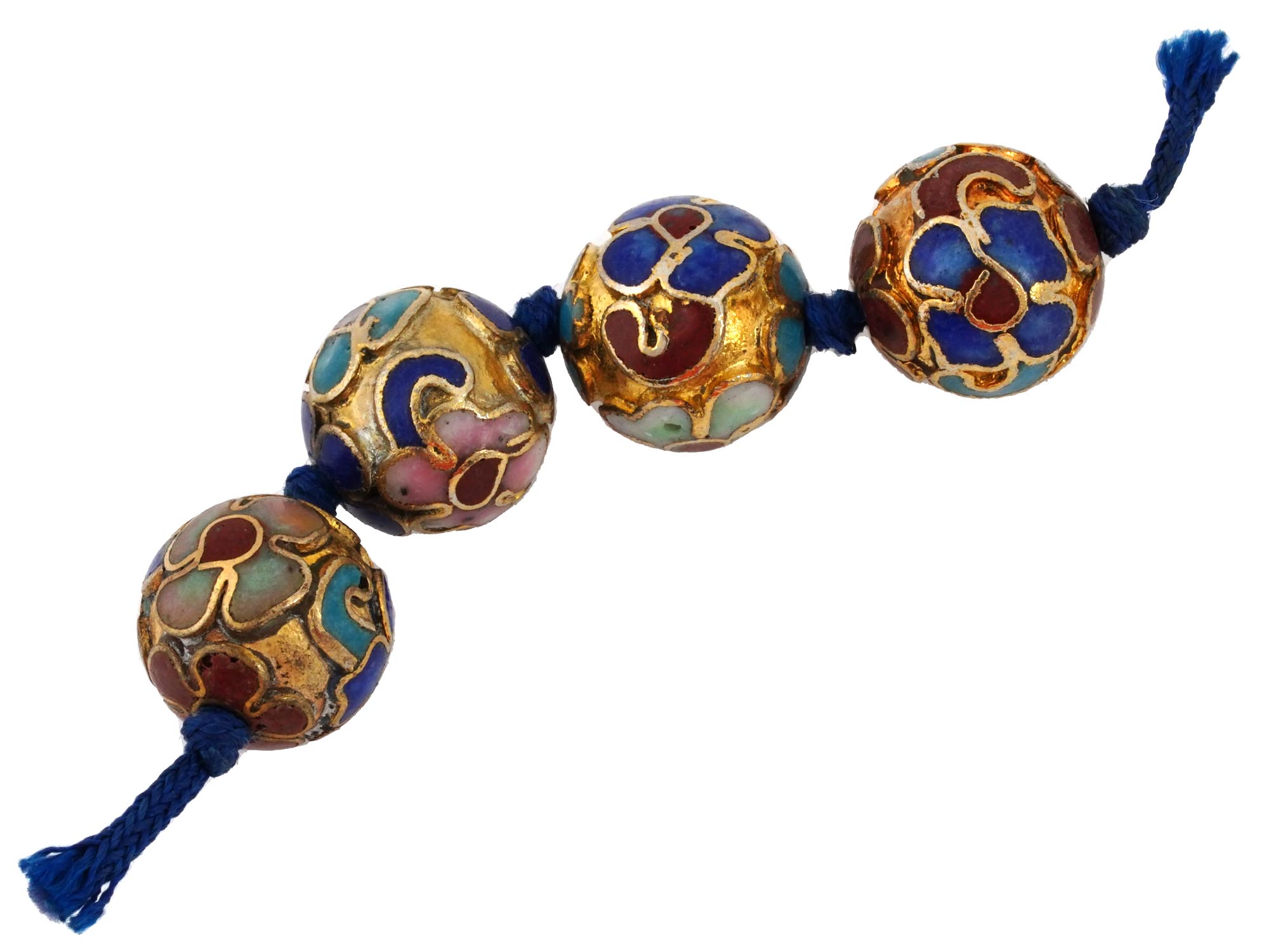 CHINESE CLOISONNE ENAMEL BEADED DESIGN BRACELET PIC-2