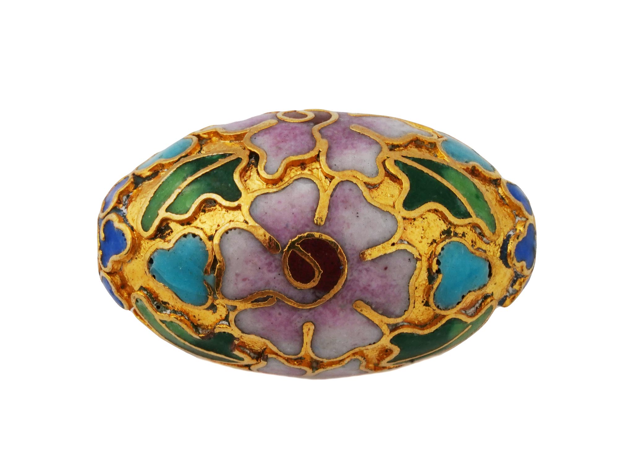 COLLECTION OF CHINESE FLORAL CLOISONNE ENAMEL BEADS PIC-6