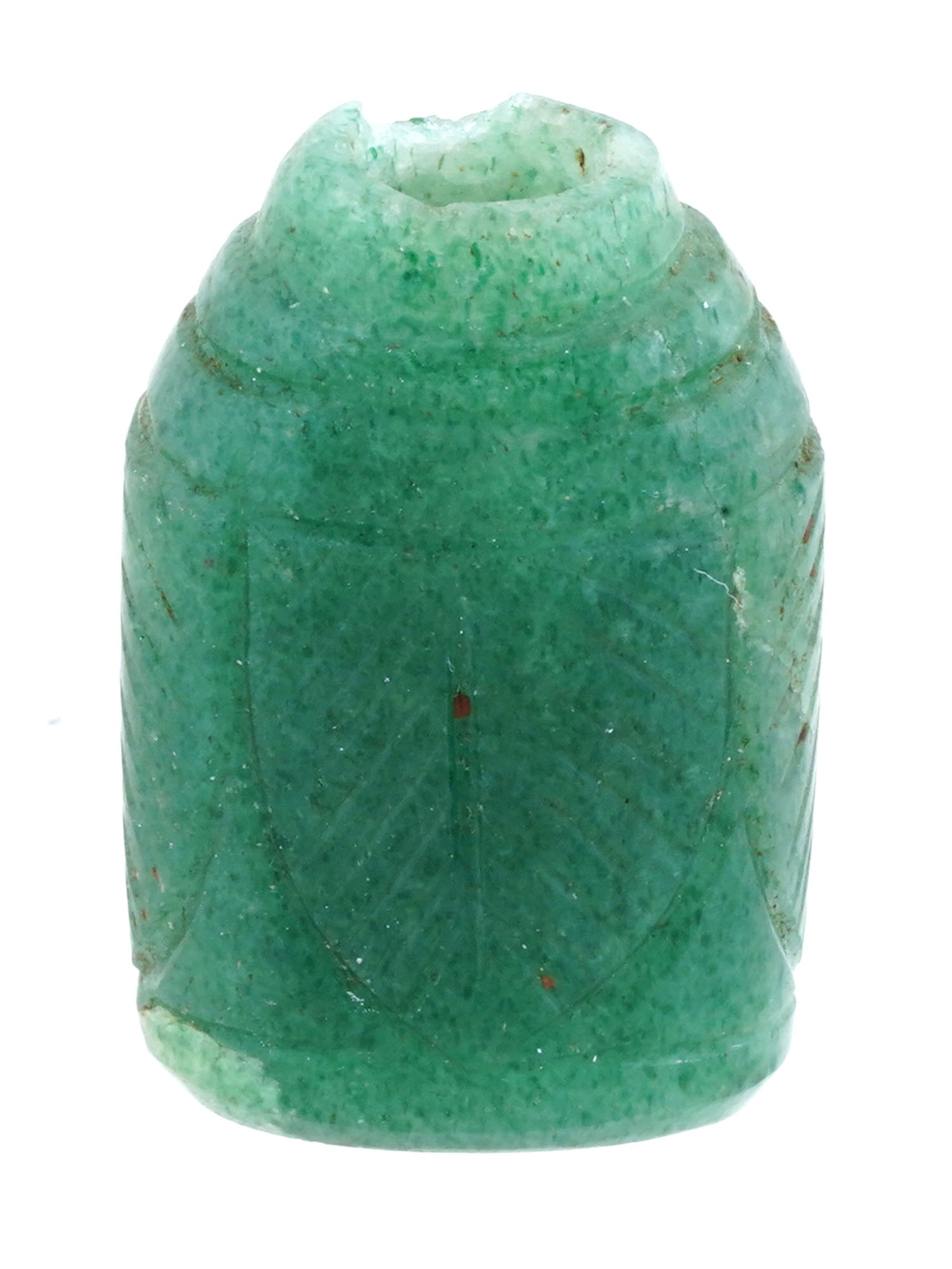 ANTIQUE CHINESE CARVED JADE SNUFF OR PERFUME BOTTLE PIC-1