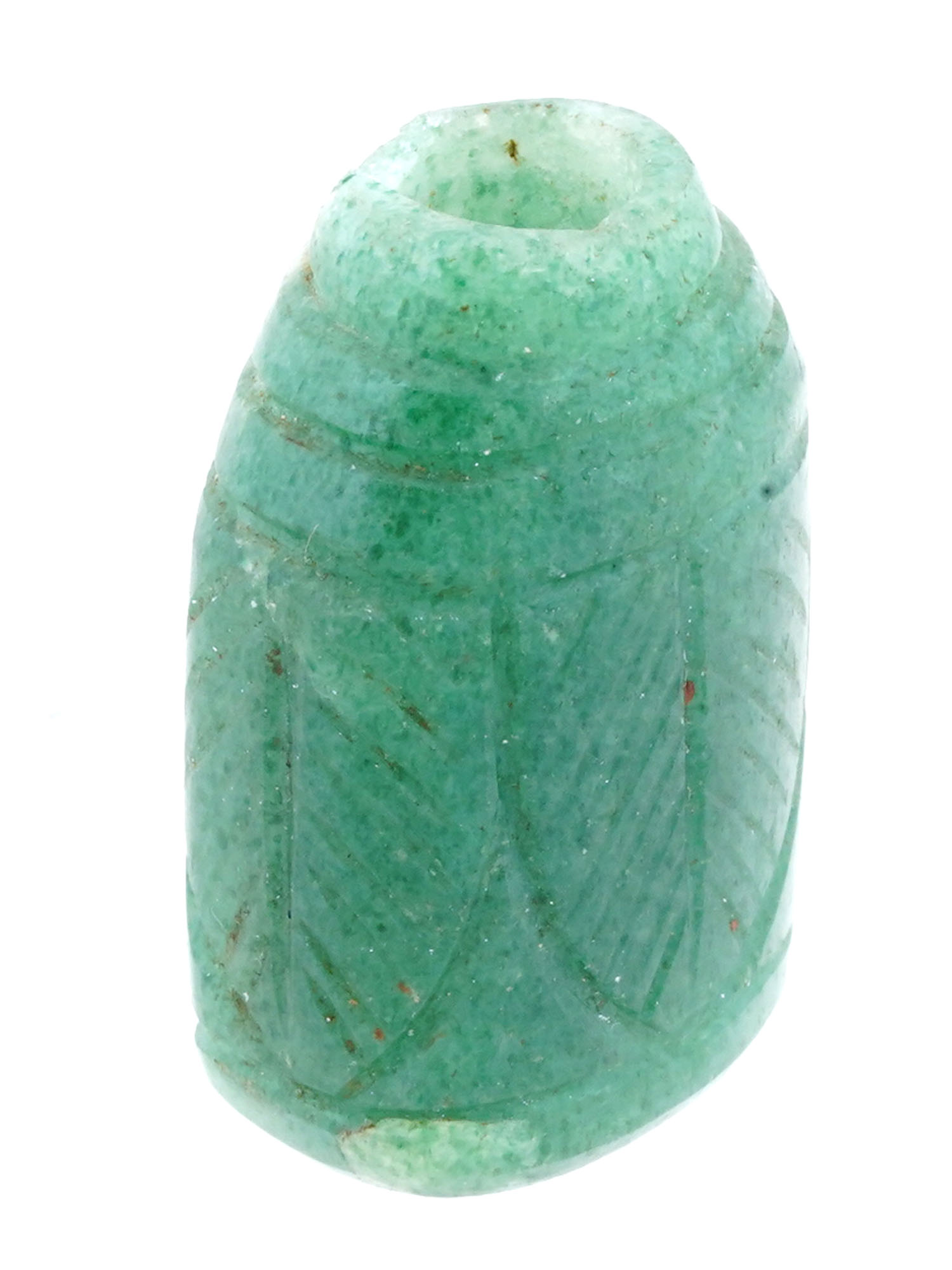 ANTIQUE CHINESE CARVED JADE SNUFF OR PERFUME BOTTLE PIC-2