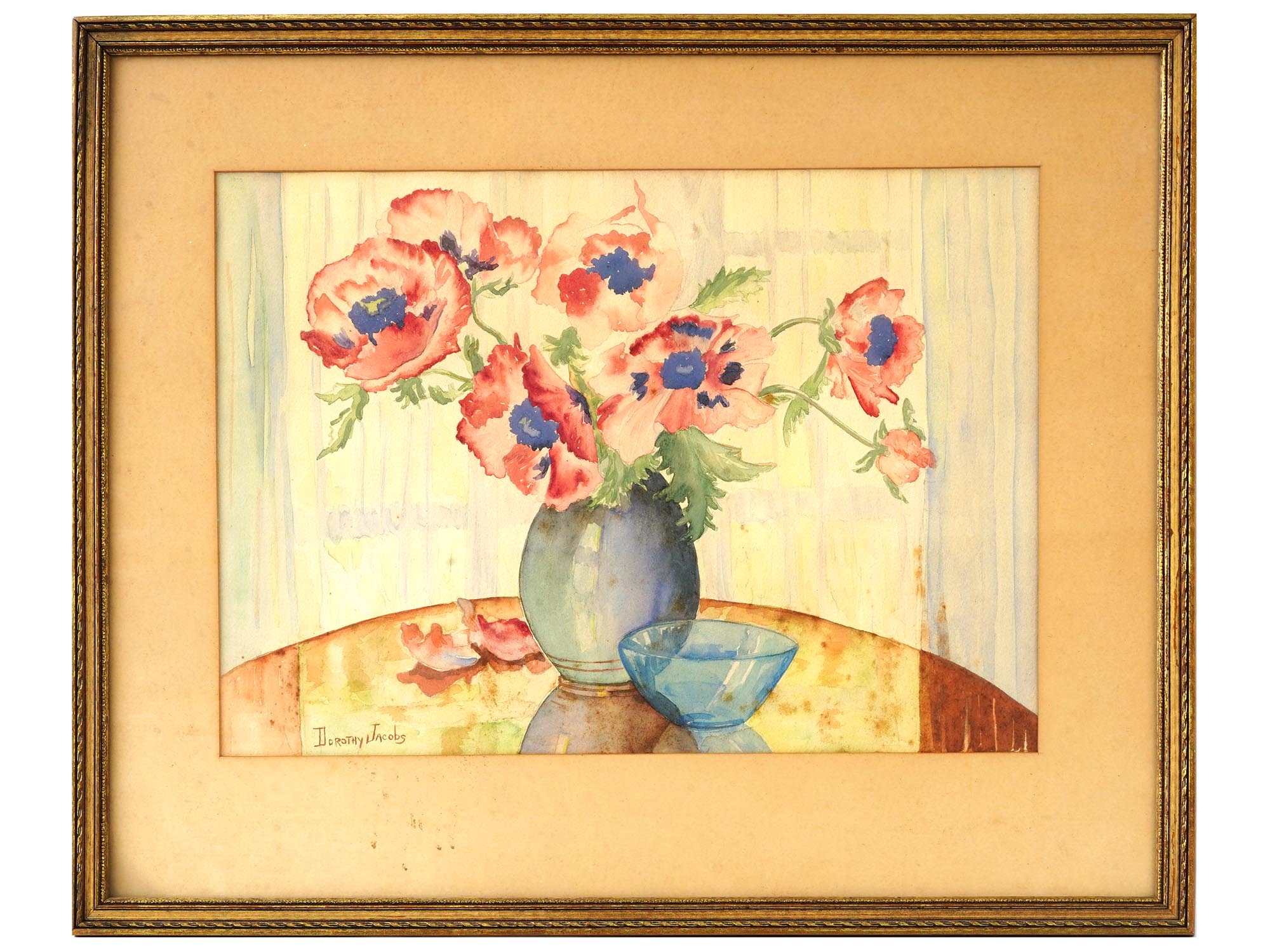 AMERICAN STILL LIFE WATERCOLOR PAINTING SIGNED PIC-0