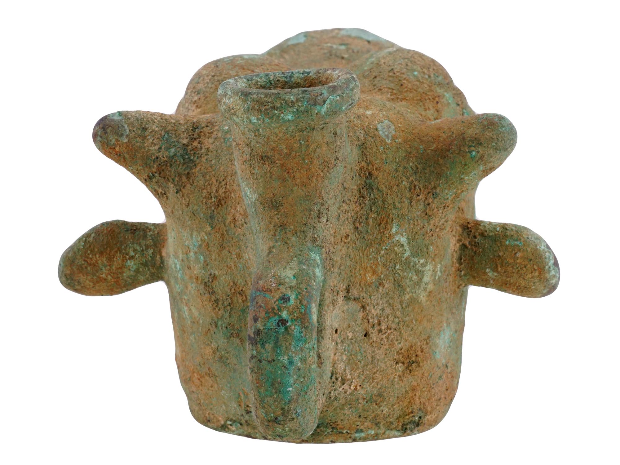 ANTIQUE ROMAN GRAND TOUR BRONZE BULL HEAD VESSEL PIC-4