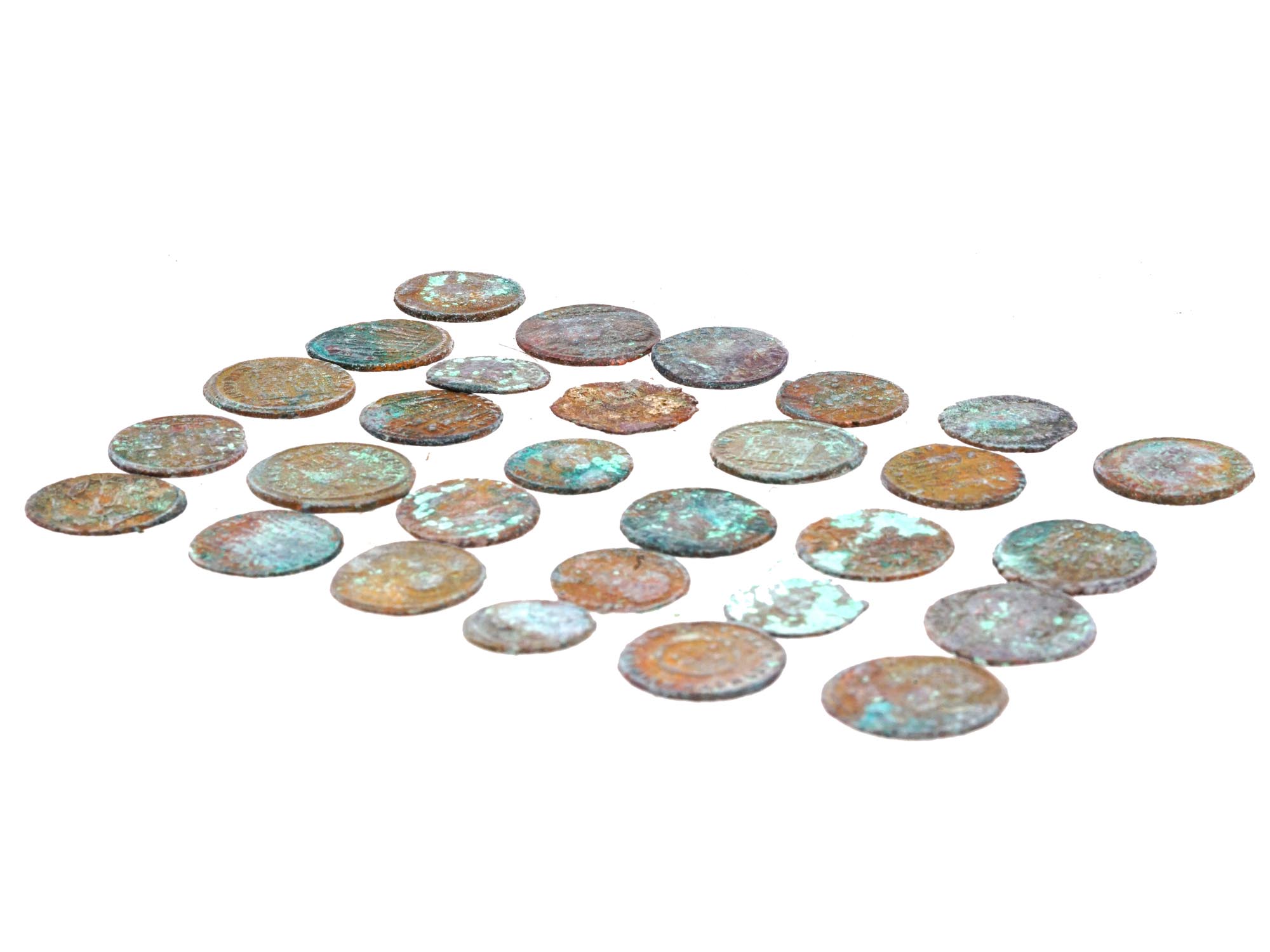 LARGE COLLECTION ANCIENT LATE ROMAN EMPIRE BRONZE COINS PIC-3