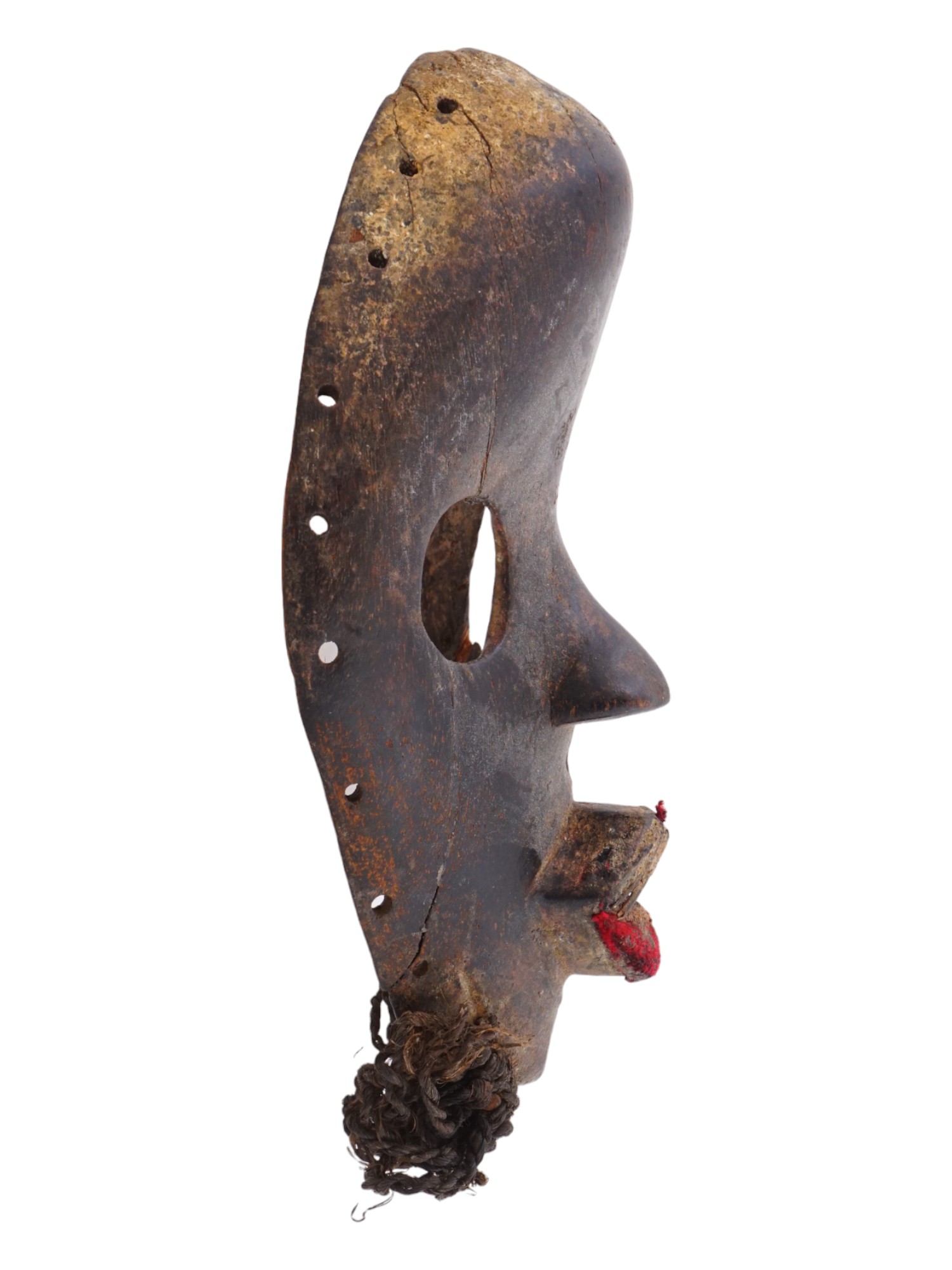 ANTIQUE AFRICAN CARVED WOOD MANDE TRIBAL DAN MASK PIC-4