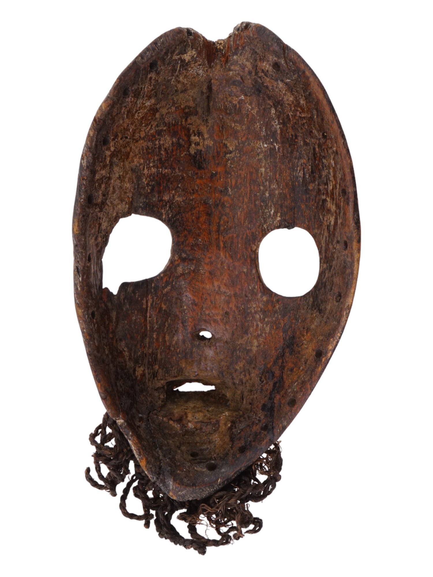 ANTIQUE AFRICAN CARVED WOOD MANDE TRIBAL DAN MASK PIC-2