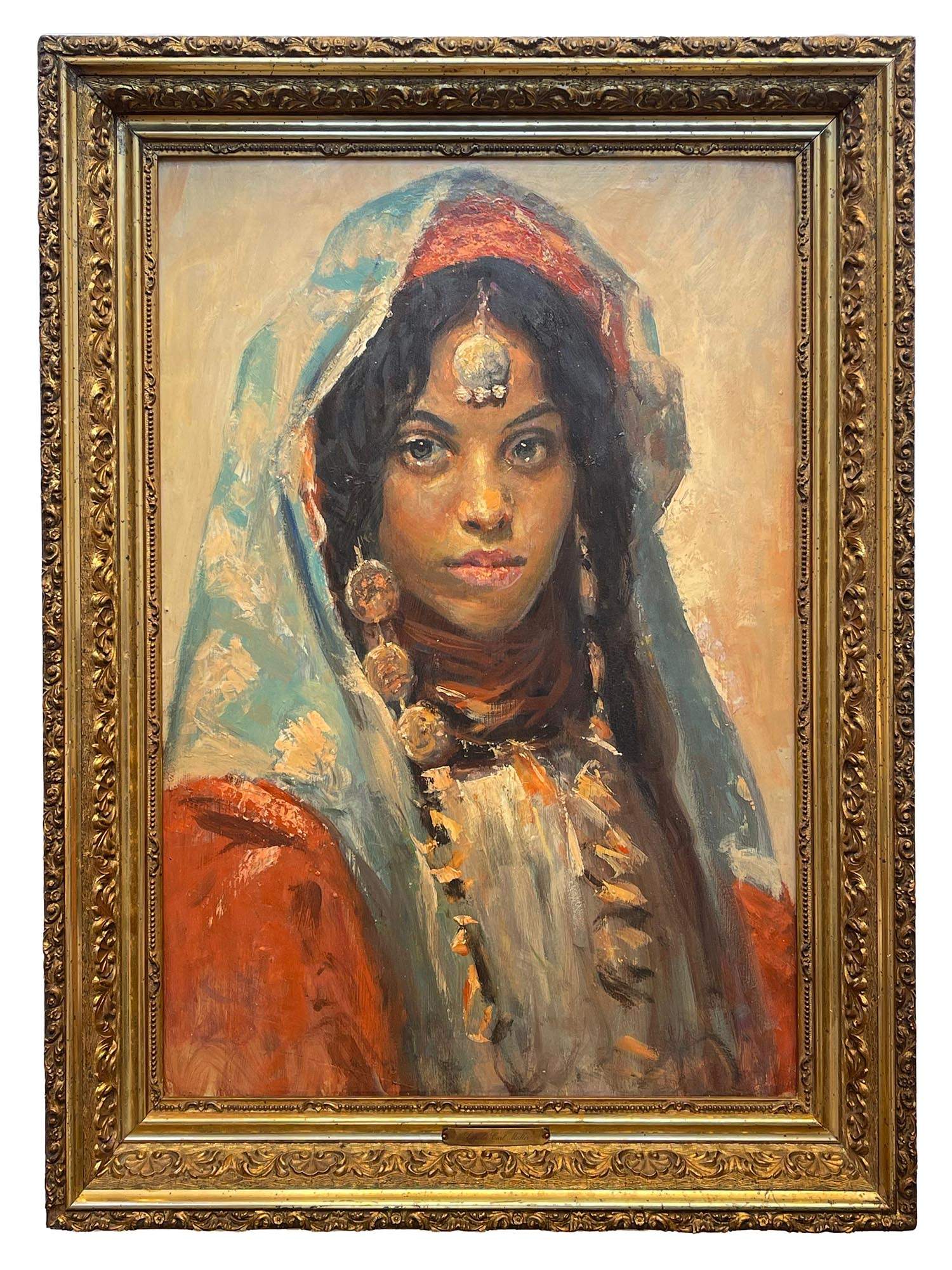 ATTR TO LEOPOLD CARL MULLER ORIENTAL PORTRAIT PAINTING PIC-0