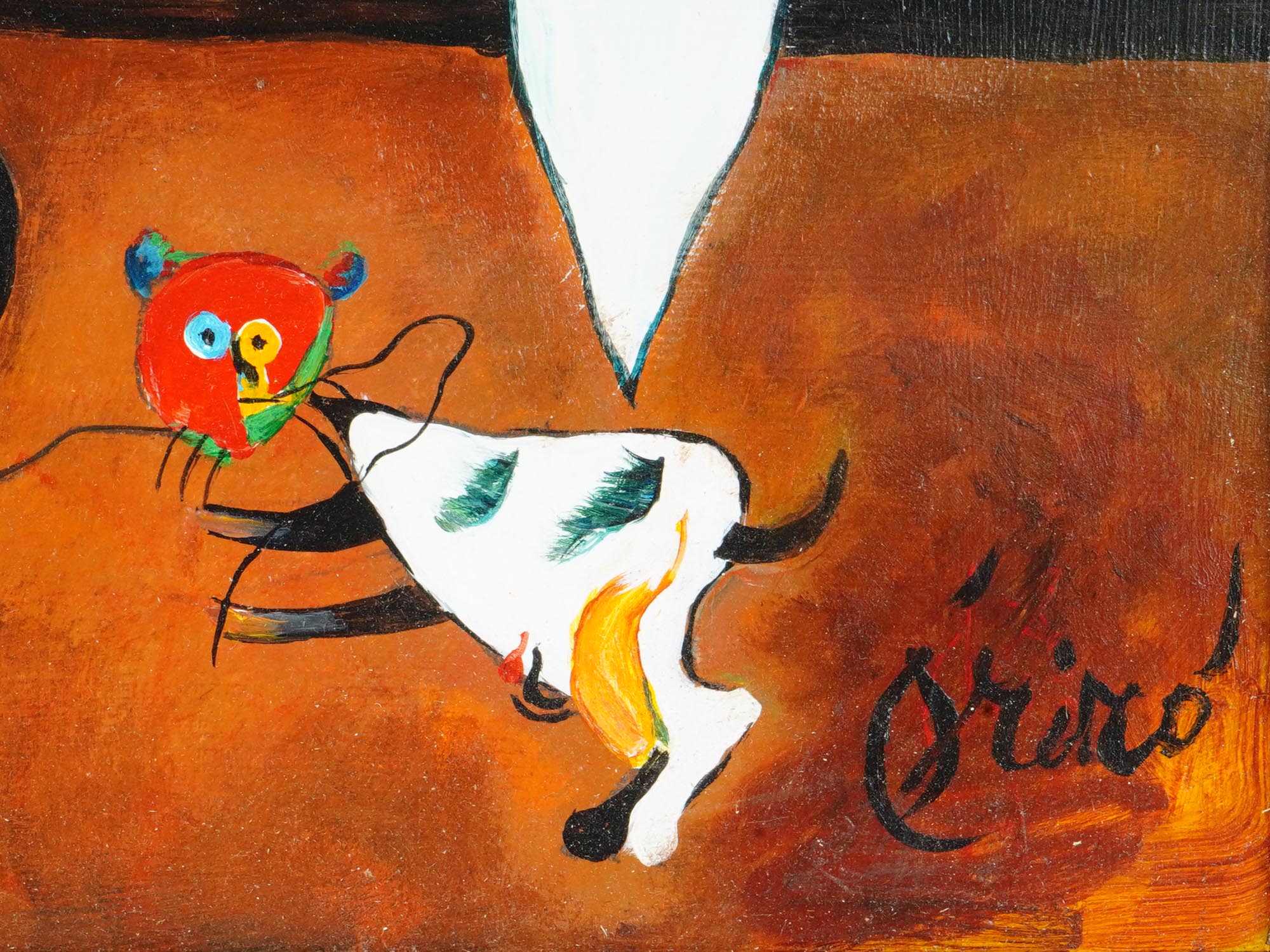 HARLEQUINS CARNIVAL OIL PAINTING AFTER JOAN MIRO PIC-2