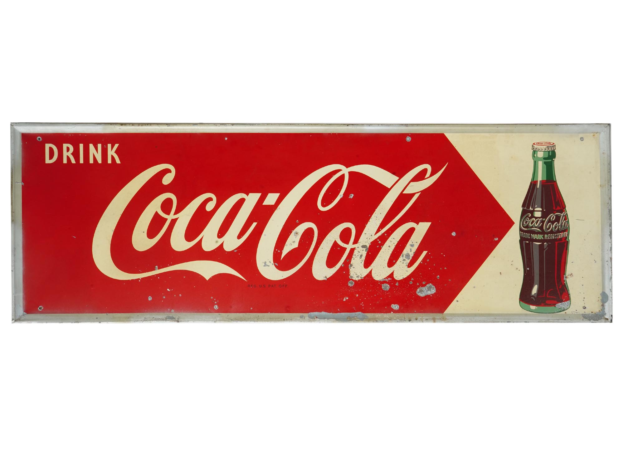 VINTAGE AMERICAN DRINK COCA COLA BOTTLE SIGN PIC-0