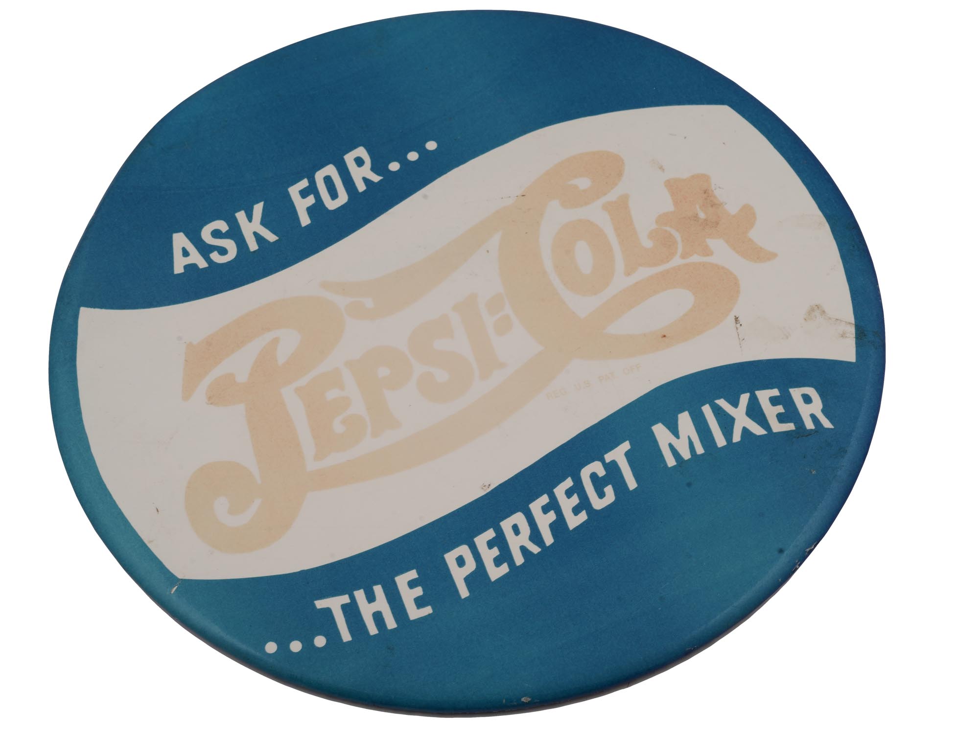 VINTAGE ASK FOR PEPSI COLA METAL ADVERTISING SIGN PIC-1