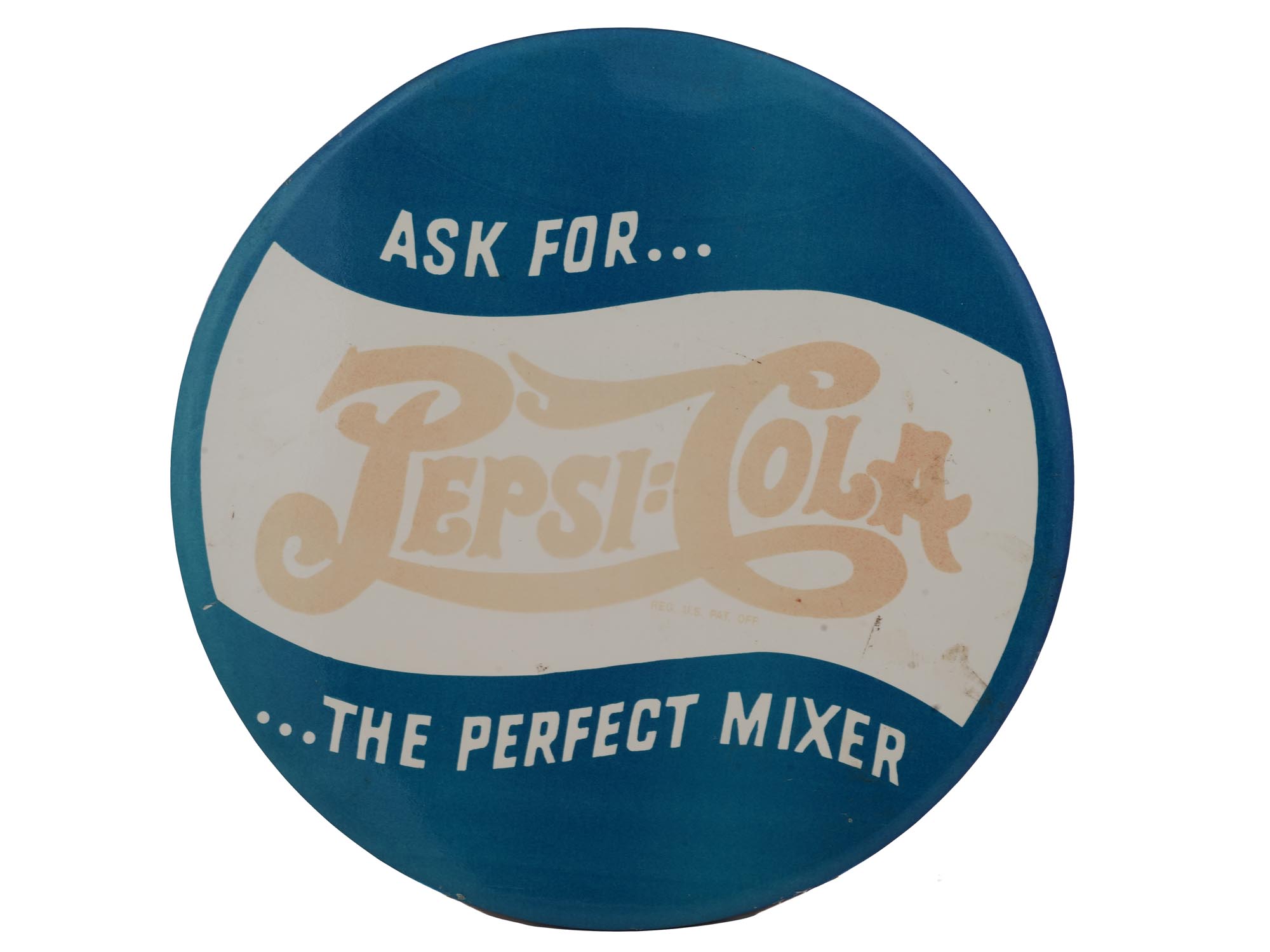 VINTAGE ASK FOR PEPSI COLA METAL ADVERTISING SIGN PIC-0