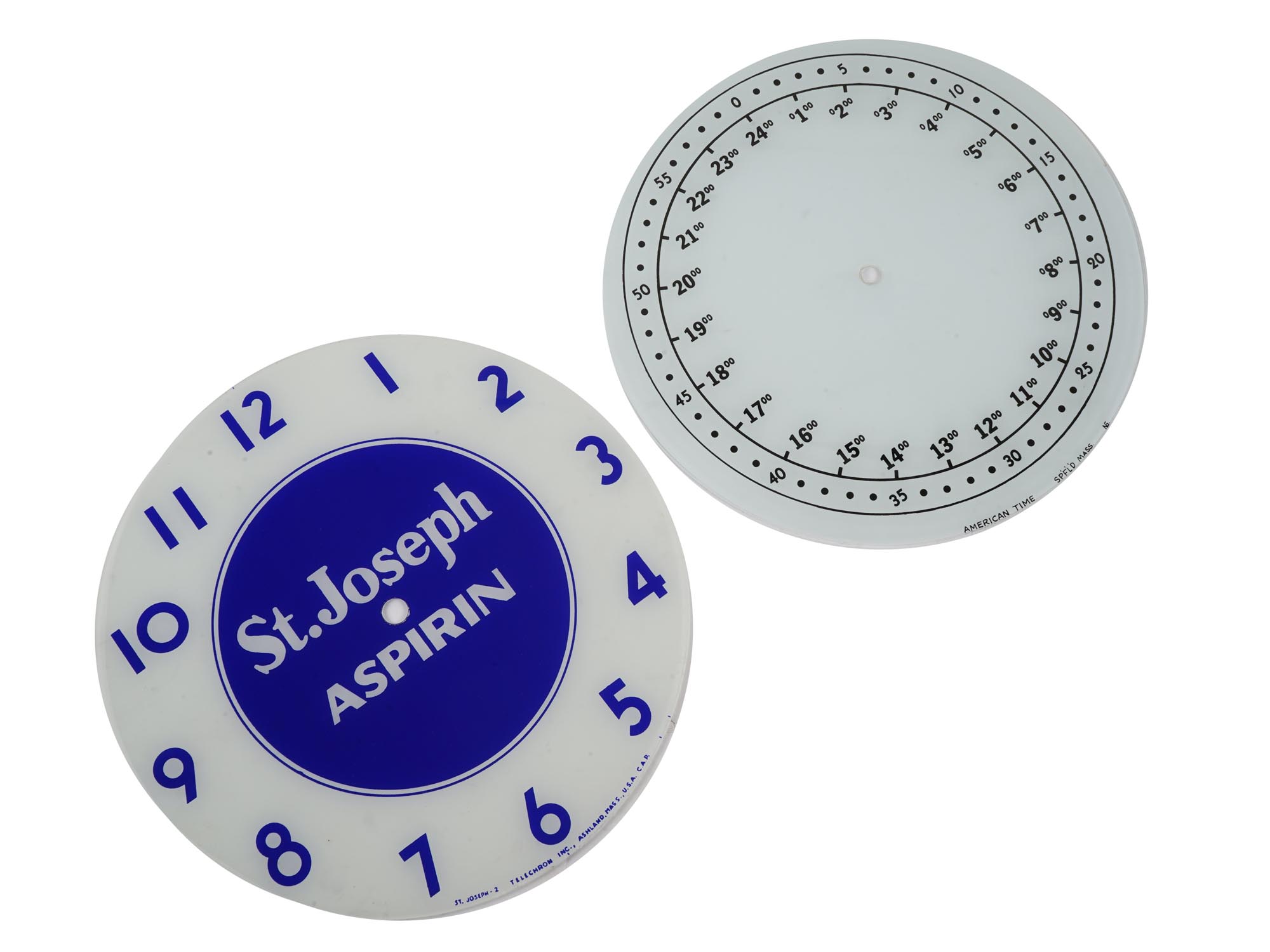 AMERICAN VINTAGE ST JOSEPH PLASTIC CLOCK FACES PIC-1