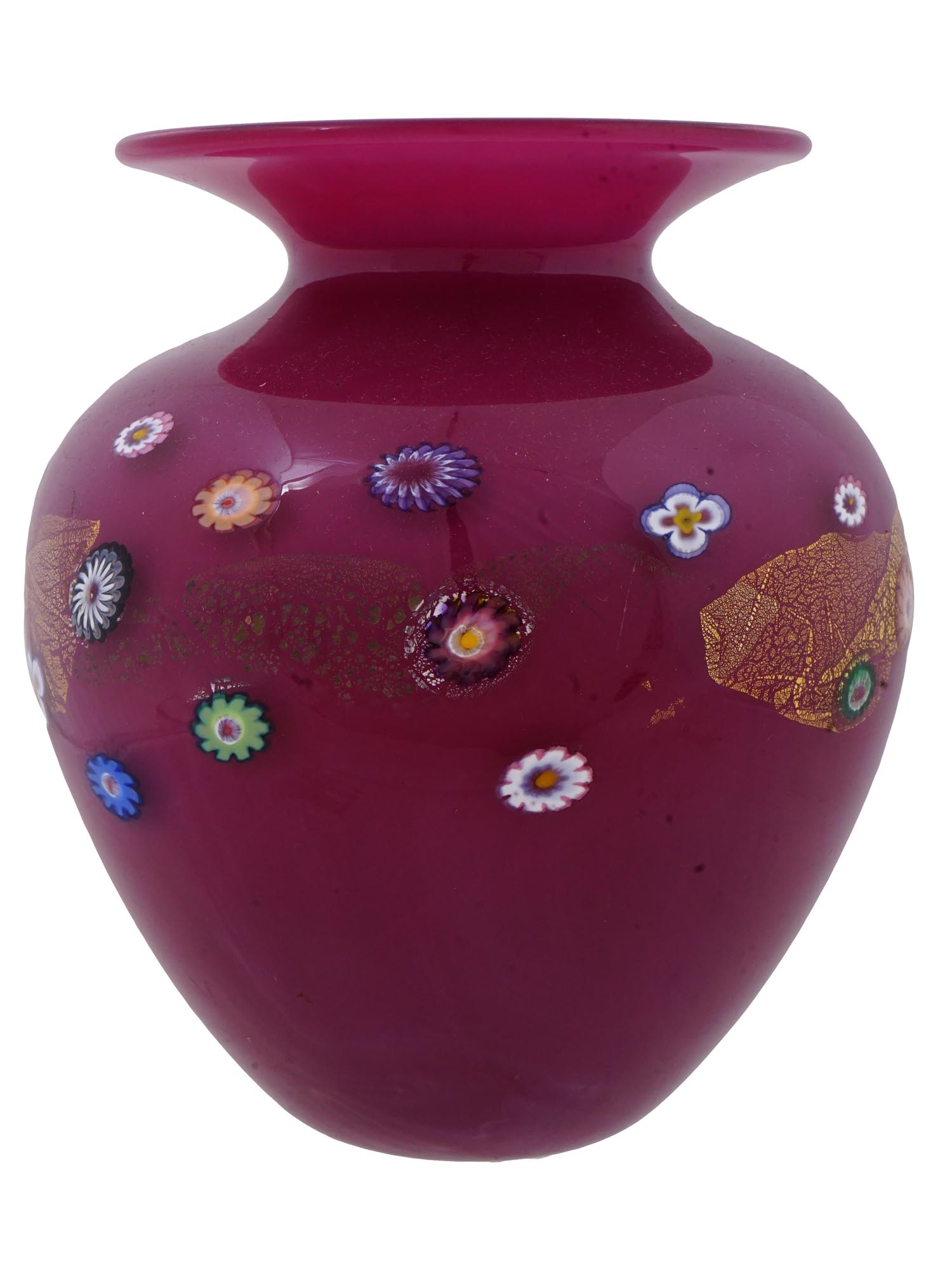 AMERICAN KEN INGRID HANSON HAND BLOWN ART GLASS VASE PIC-3