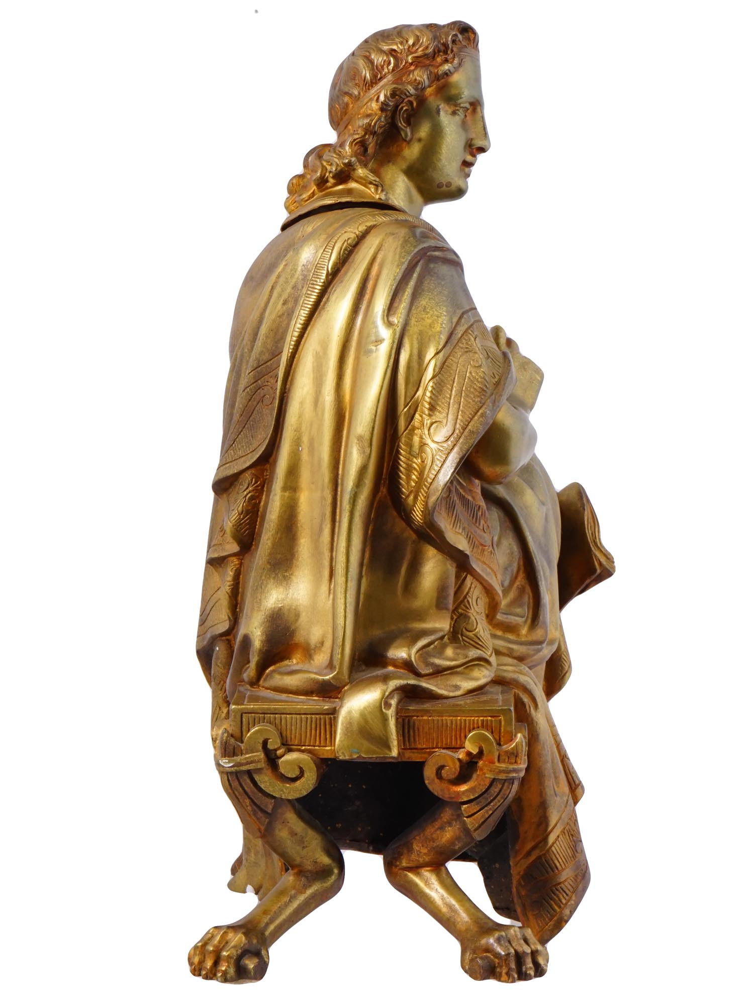 FRENCH GILT BRONZE SCULPTURE BY THEODORE DORIOT PIC-4