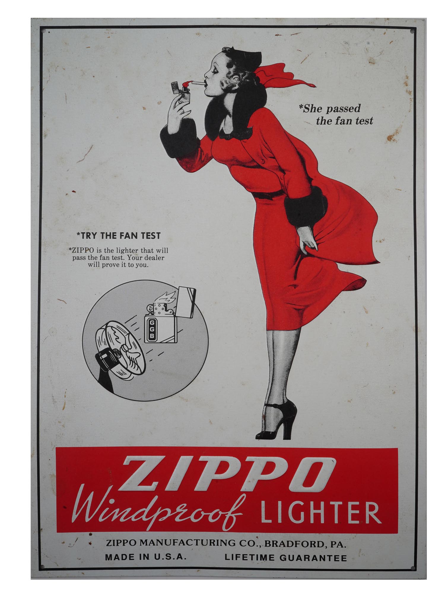 VINTAGE WOODEN EXIT AND ZIPPO TIN ADVERTISING SIGNS PIC-1