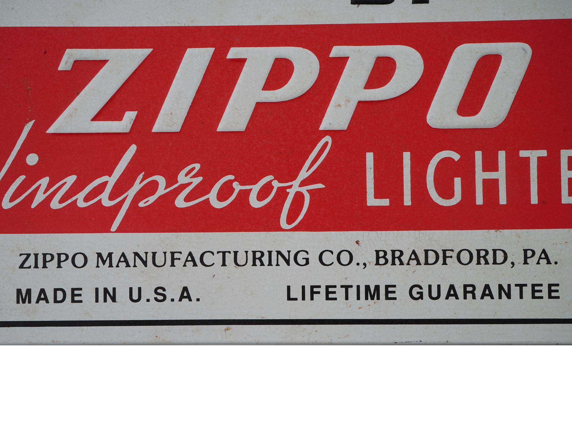 VINTAGE WOODEN EXIT AND ZIPPO TIN ADVERTISING SIGNS PIC-5