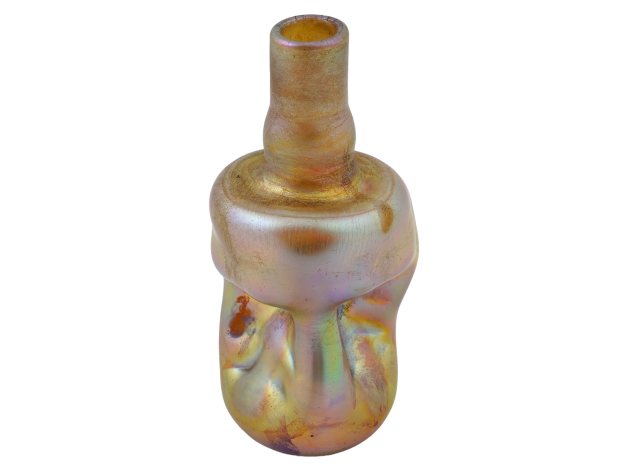 AFTER LCT TIFFANY FAVRILE MINIATURE GLASS VASE PIC-2