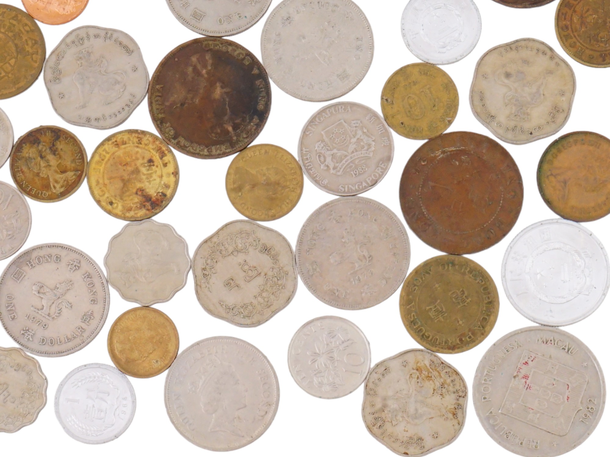 LARGE COLLECTION OF ANTIQUE AND VINTAGE ASIAN COINS PIC-3