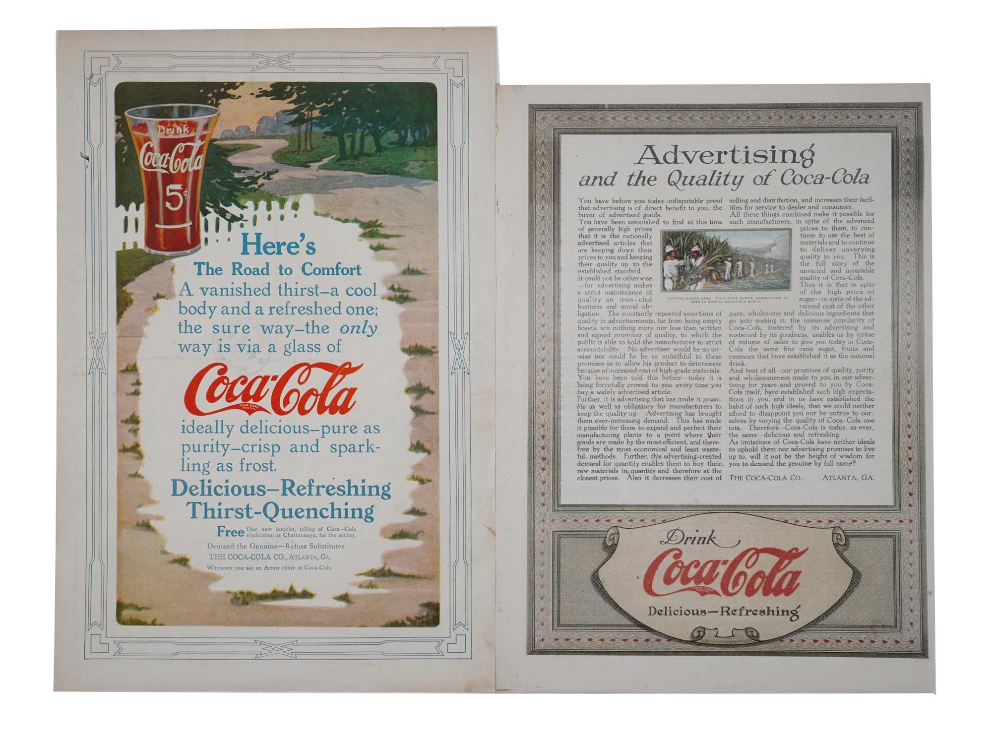 VINTAGE COCA COLA ARTICLE PAGES AND ADVERTISING PIC-0