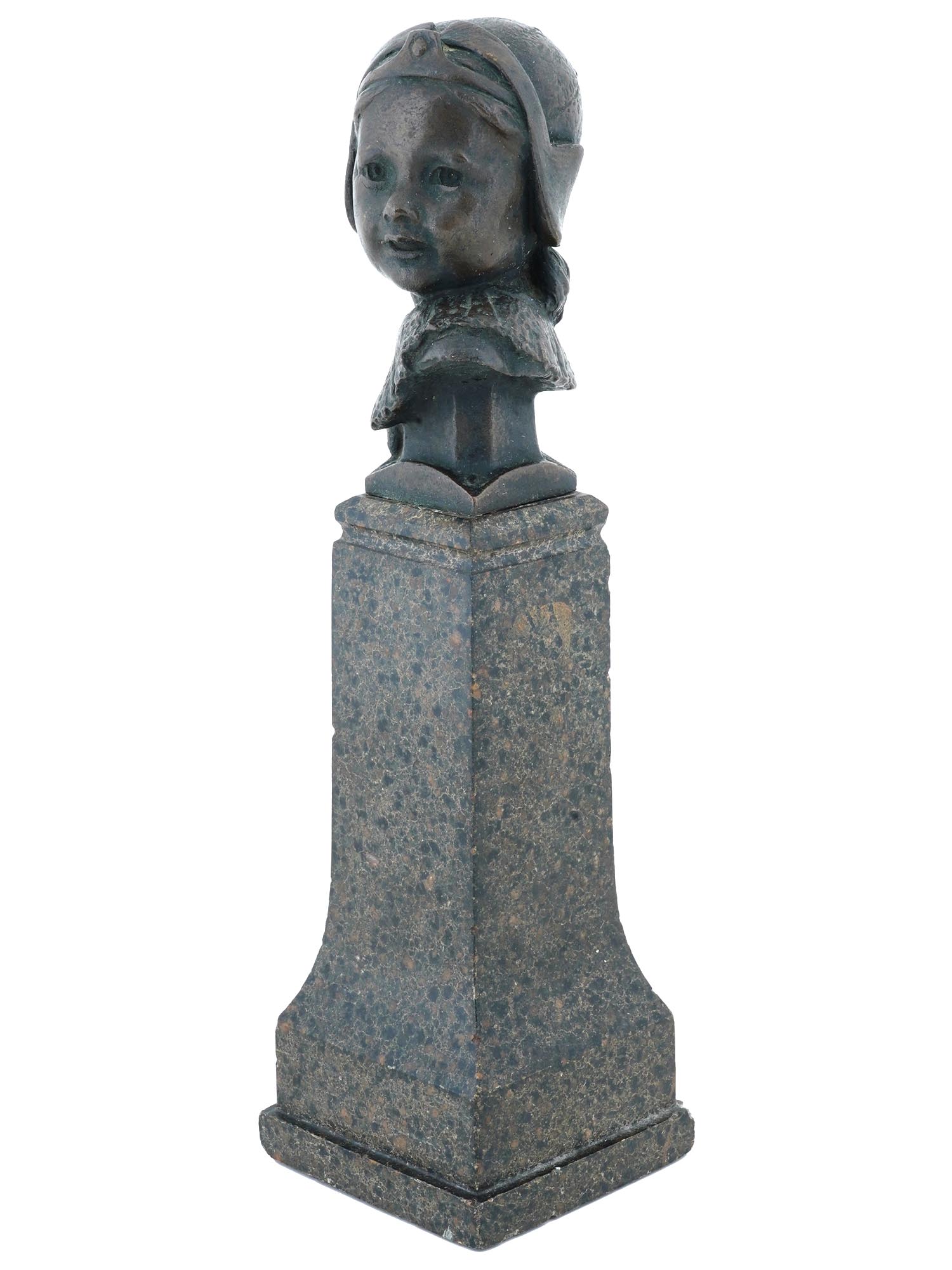 BRASS GIRL BUST AFTER SIR WILLIAM REYNOLDS STEPHENS PIC-1