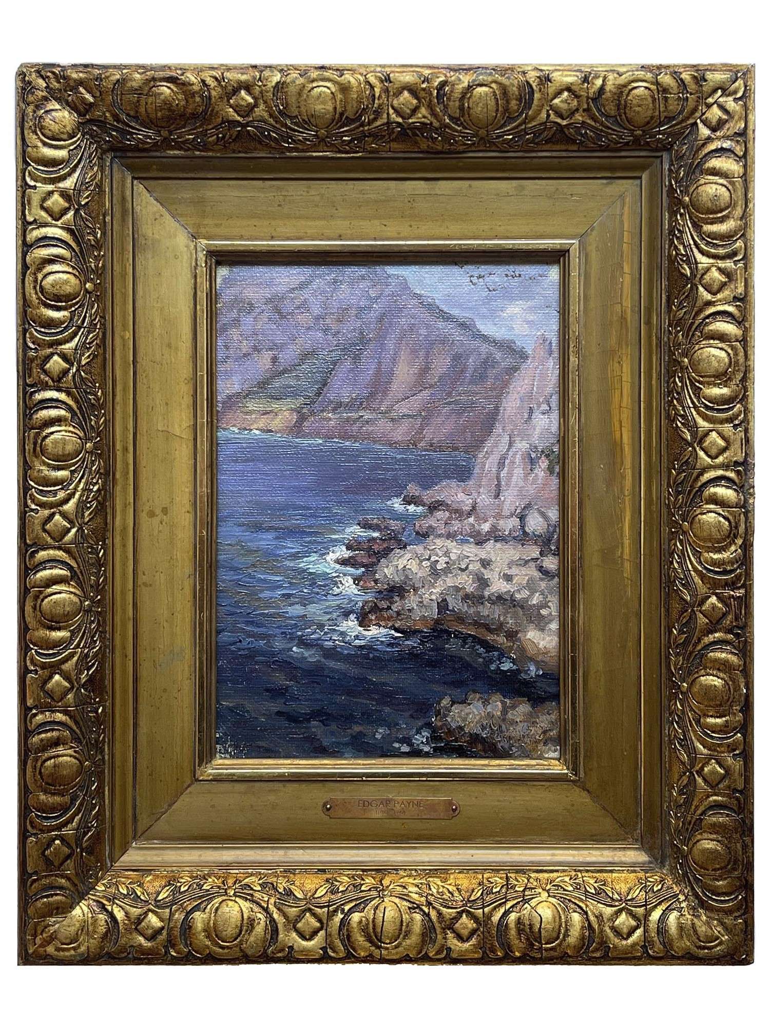 EDGAR ALWIN PAINE AMERICAN SEASCAPE OIL PAINTING PIC-0