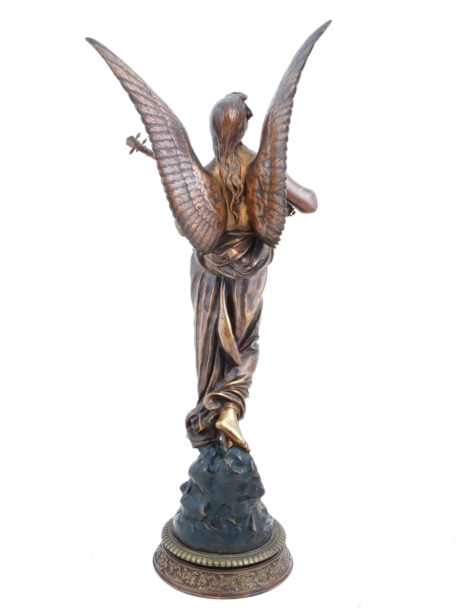 PATINATED BRONZE SCULPTURE BY EMILE LOUIS PICAULT PIC-1