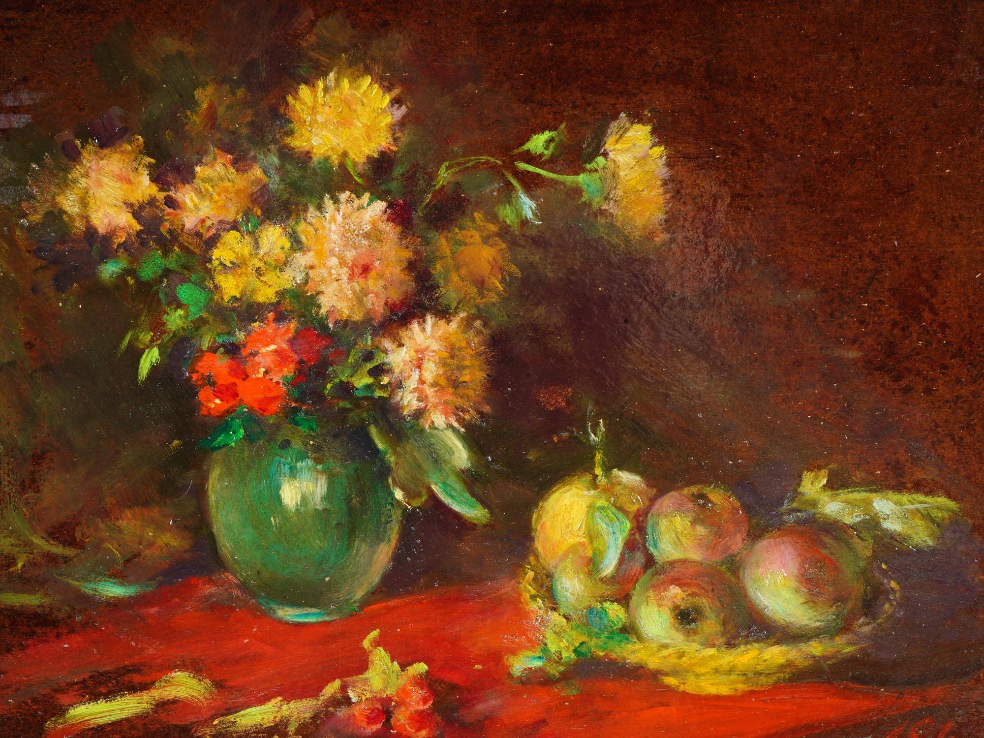 RUSSIAN STILL LIFE OIL PAINTING BY ANATOLE EFIMOFF PIC-1