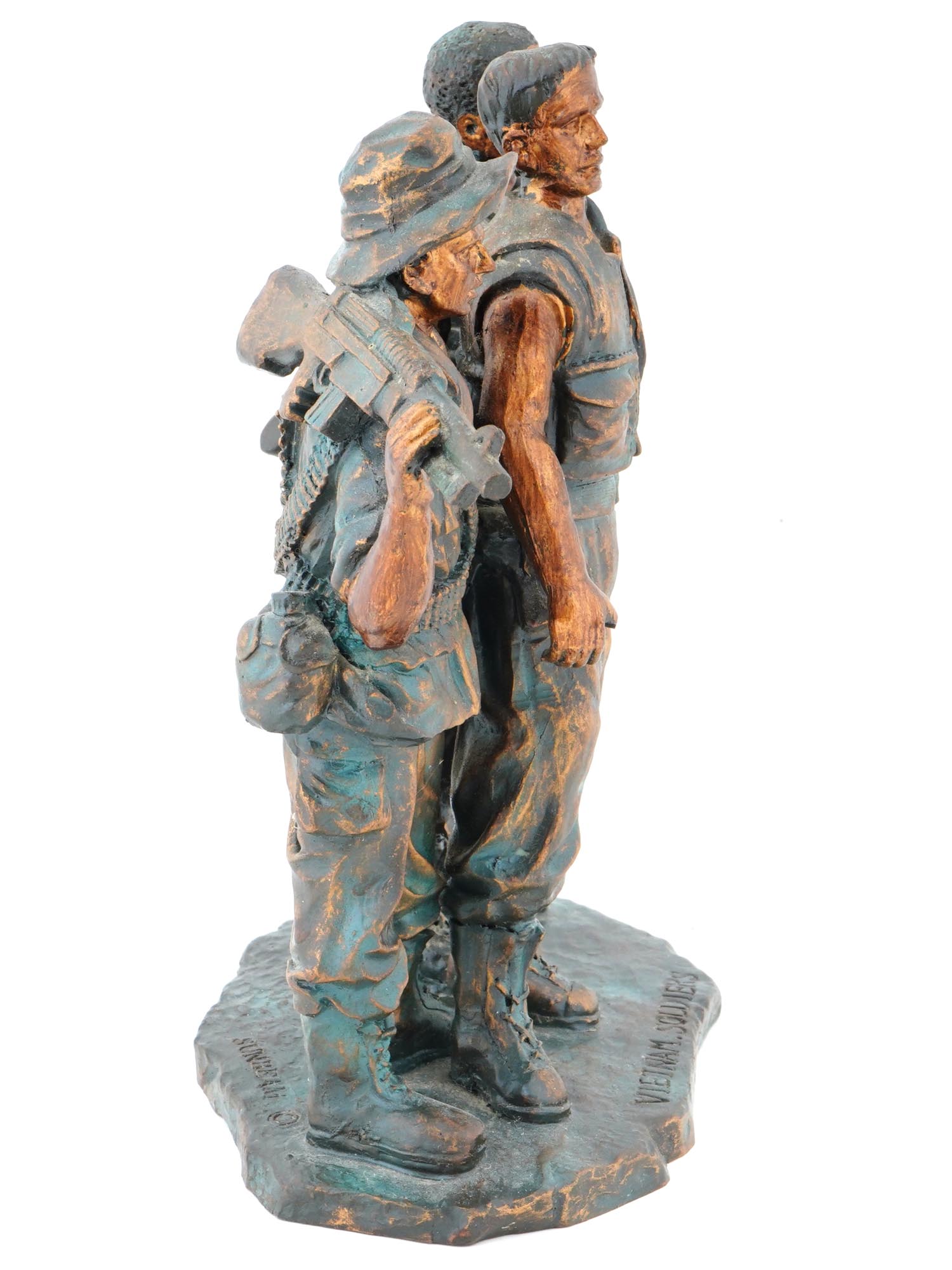 VINTAGE AMERICAN SCULPTURE SUNBEAM VIETNAM US SOLDIERS PIC-3