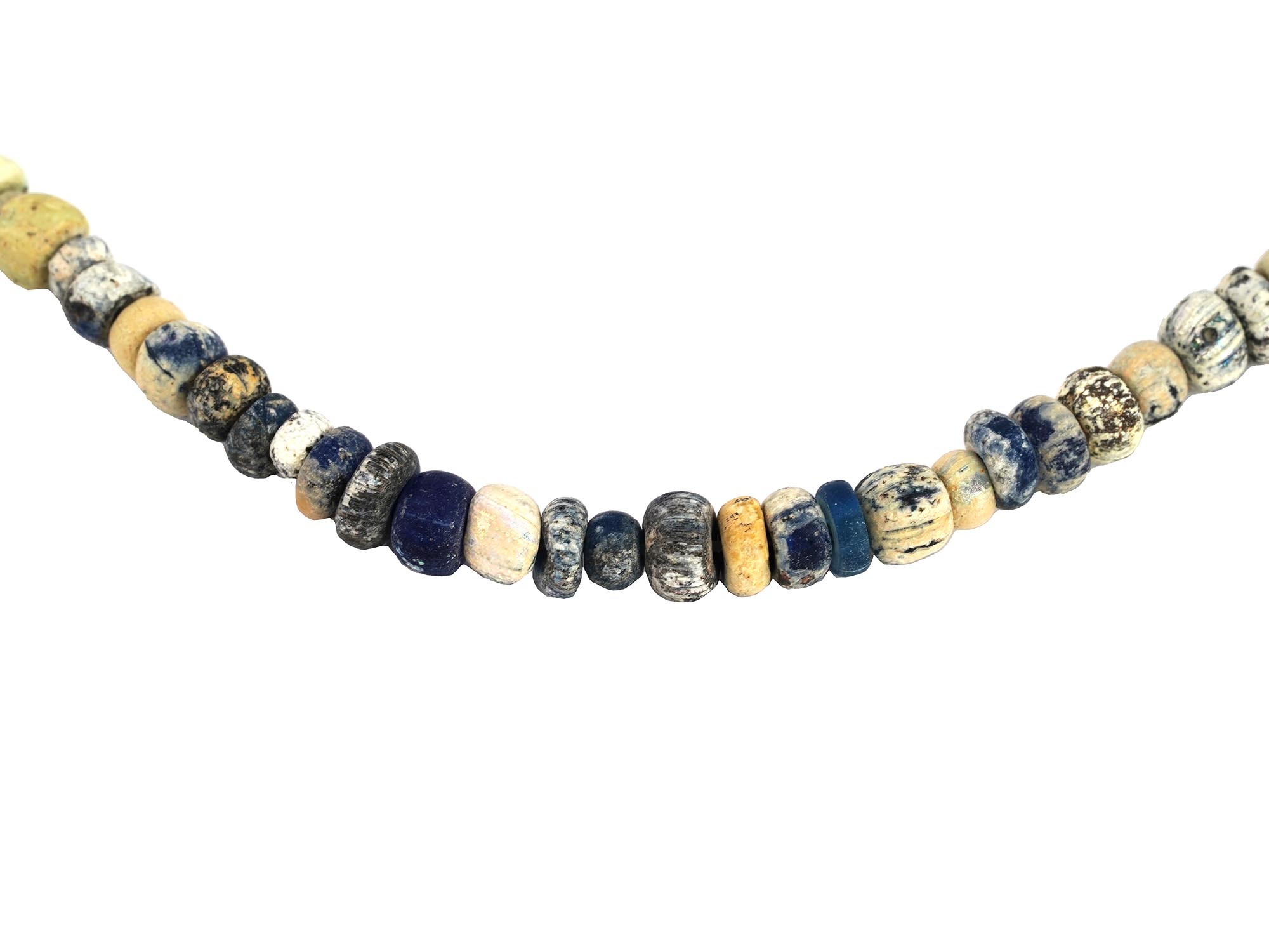 ANCIENT ROMAN PERIOD MULTICOLOR GLASS BEAD NECKLACES PIC-3