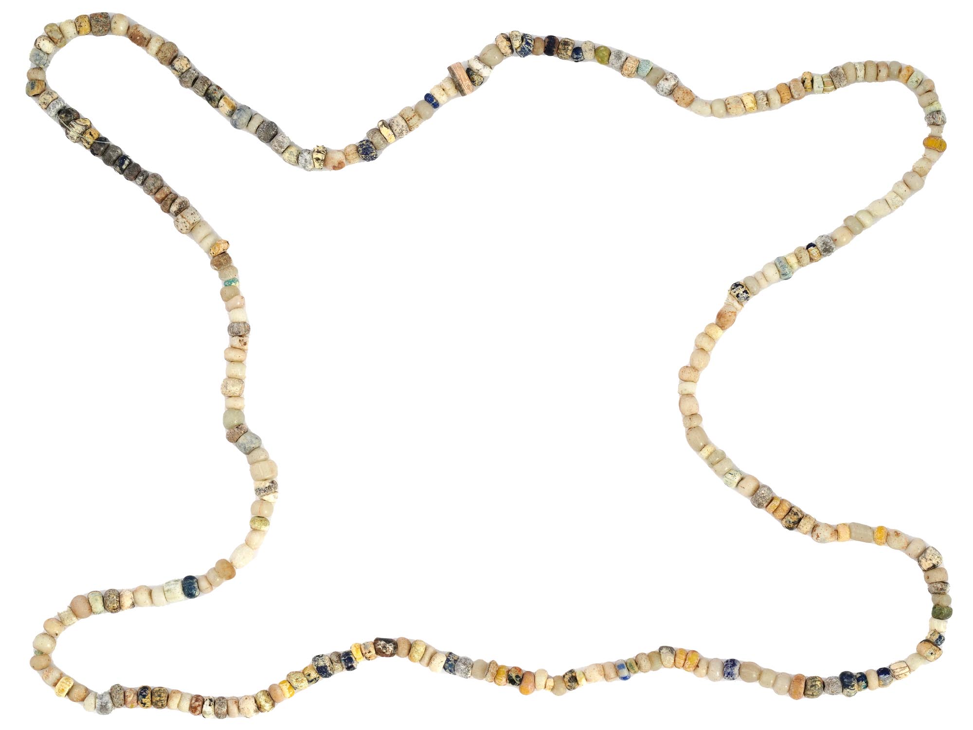 ANCIENT ROMAN PERIOD MULTICOLOR GLASS BEAD NECKLACES PIC-2