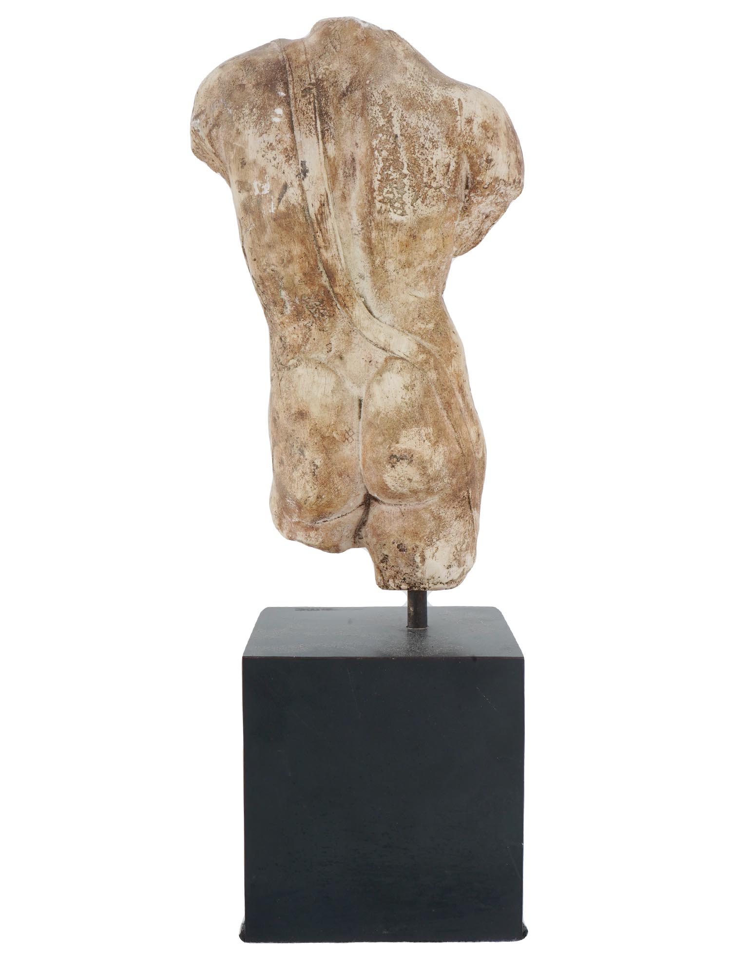 CLAY PLASTER SCULPTURE OF ANCIENT GREEK NUDE MALE TORSO PIC-3