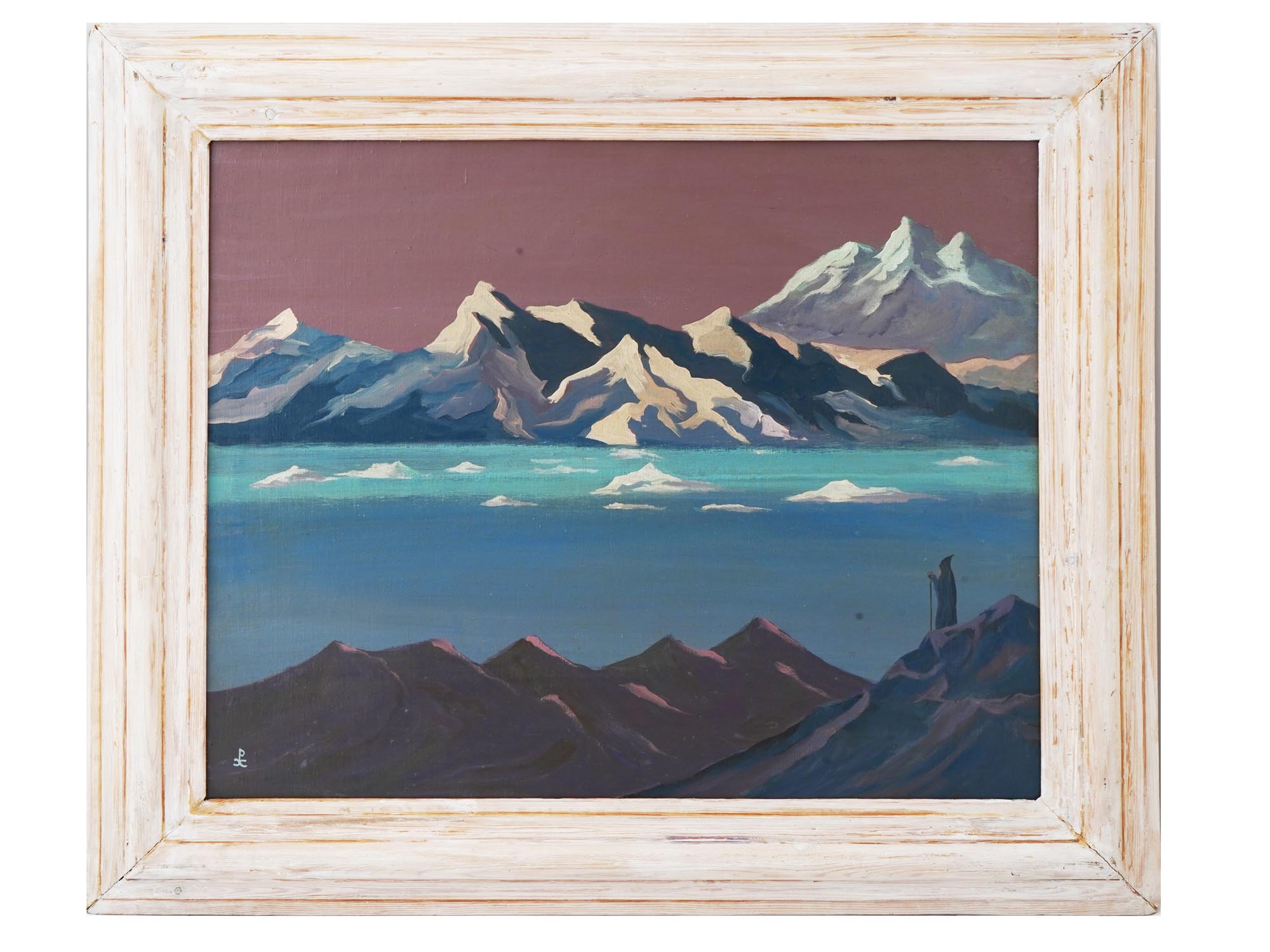 RUSSIAN AFTER NICHOLAS ROERICH LANDSCAPE PAINTING PIC-0