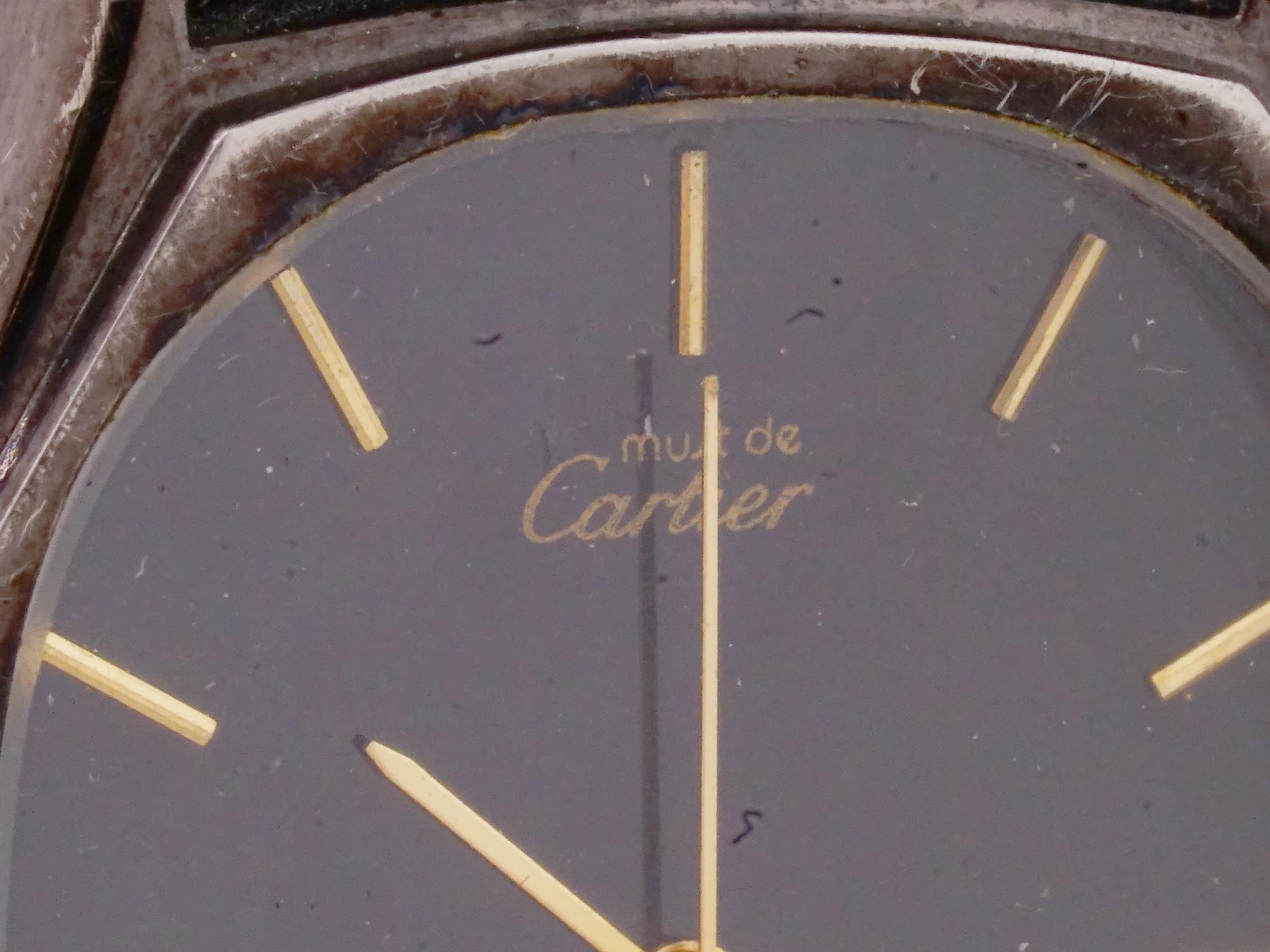 VINTAGE CARTIER WRIST WATCH WITH LEATHER BRACELET PIC-8