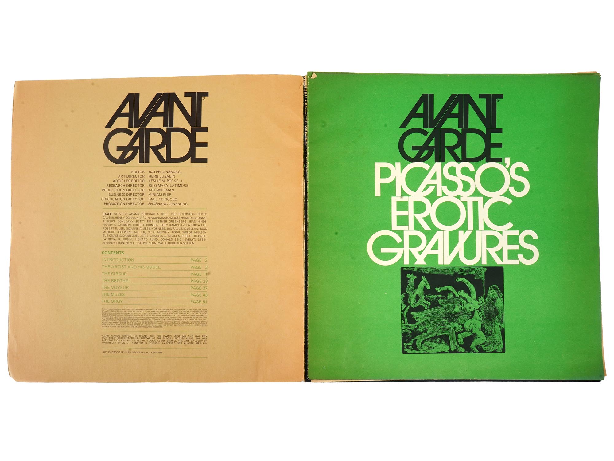 BOOK AVANT GARDE PICASSOS EROTIC GRAVURES 1969 PIC-2