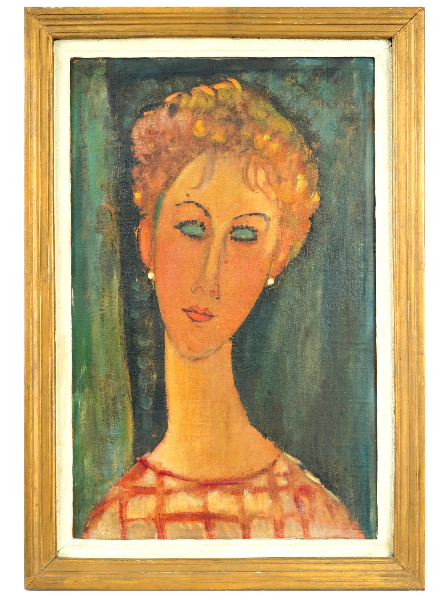 WOMAN PORTRAIT OIL PAINTING AFTER AMEDEO MODIGLIANI PIC-0
