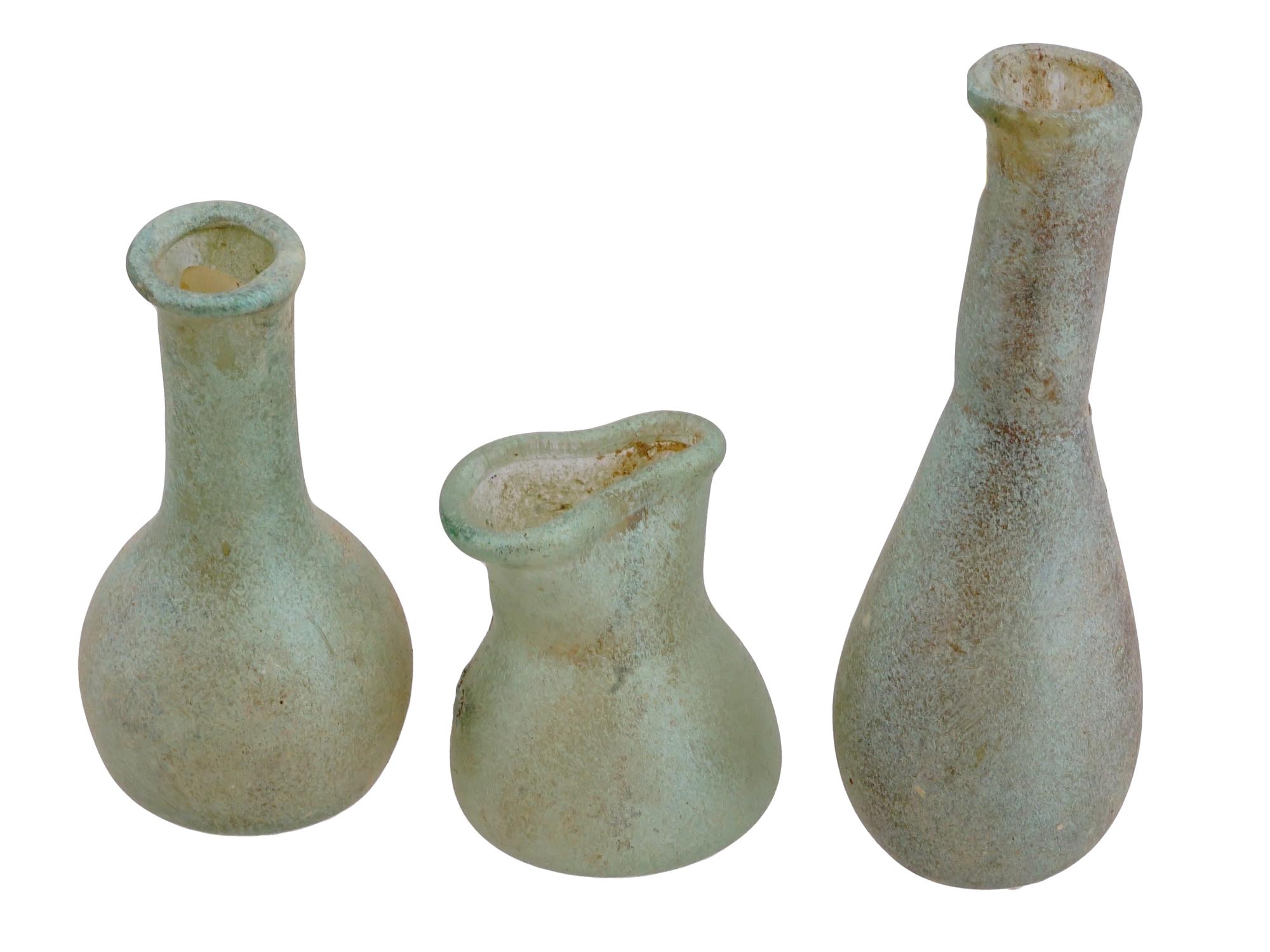 OLD ROMAN STYLE GLASS PERFUME BOTTLES PIC-1