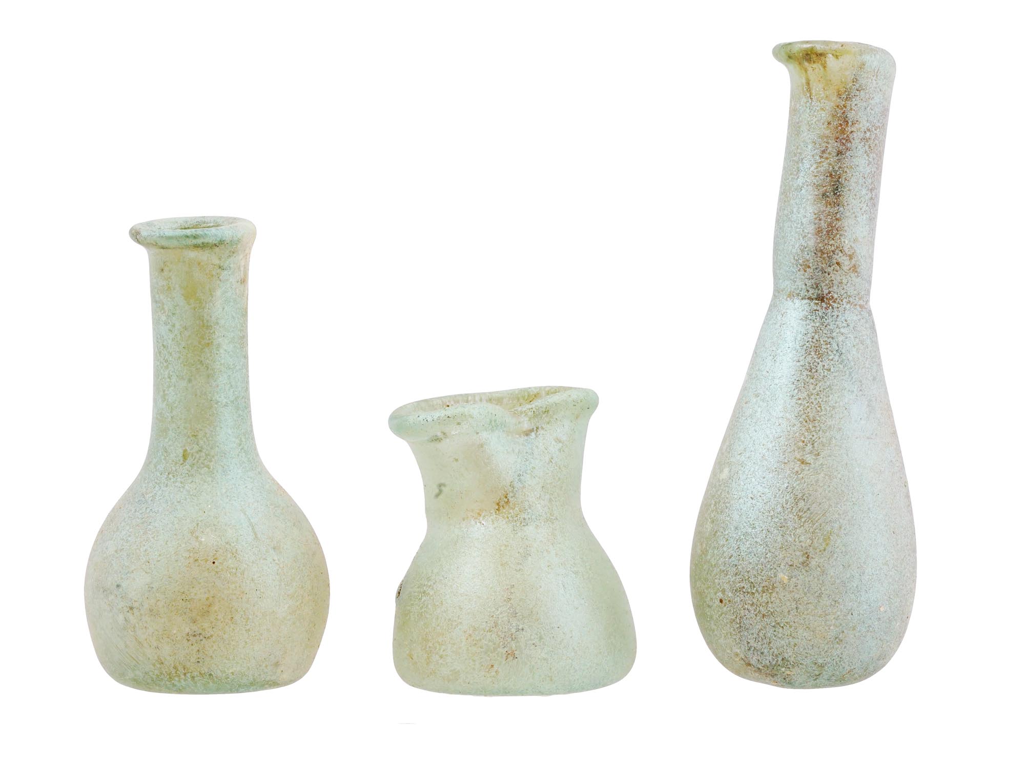 OLD ROMAN STYLE GLASS PERFUME BOTTLES PIC-0