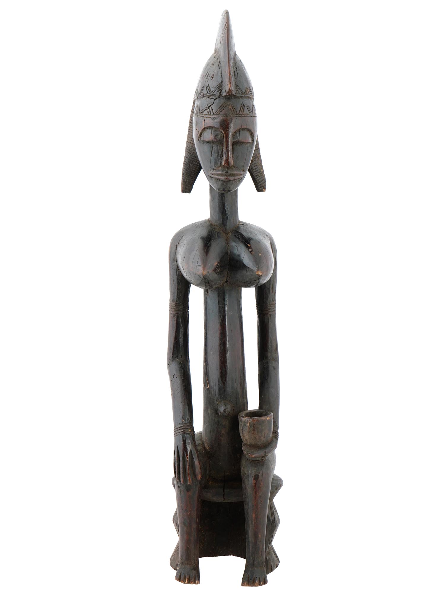 WEST AFRICAN SENEFU PEOPLE FUNERAL RITUAL FIGURE PIC-1