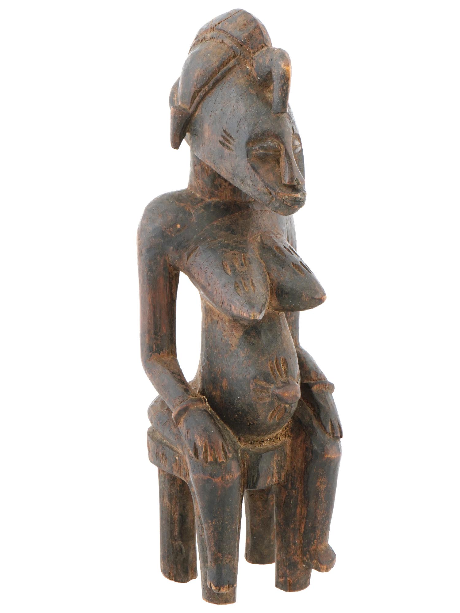 WEST AFRICAN SENEFU PEOPLE FUNERAL RITUAL FIGURE PIC-0