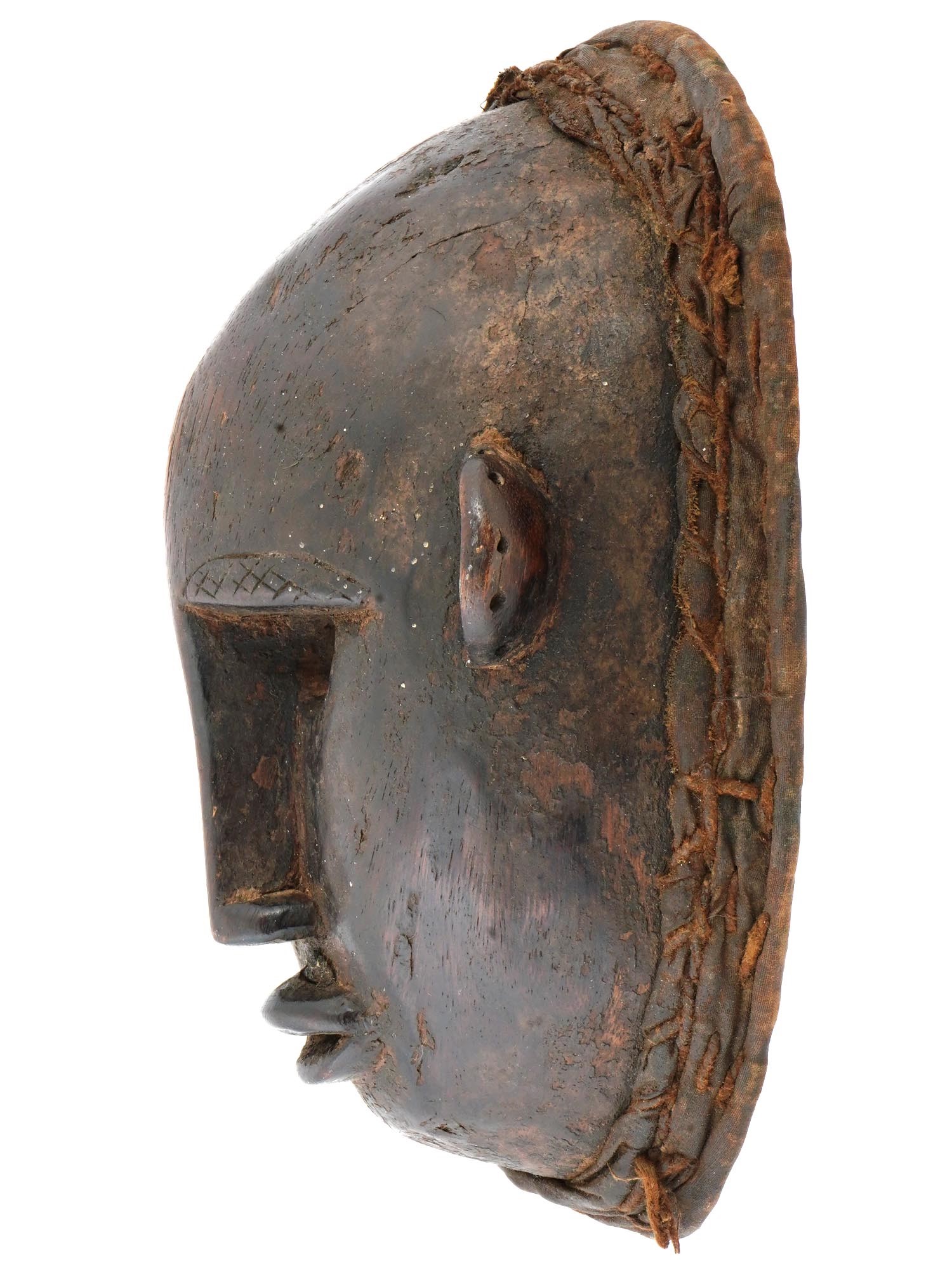 AFRICAN BAMBARA PEOPLE OF MALI WOODEN MASK PIC-2