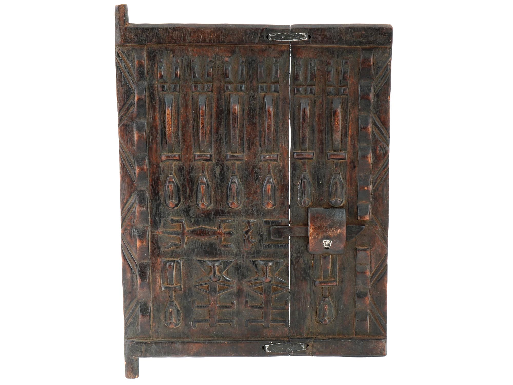 WEST AFRICAN MALI DOGON CARVED WOODEN WINDOW PIC-0