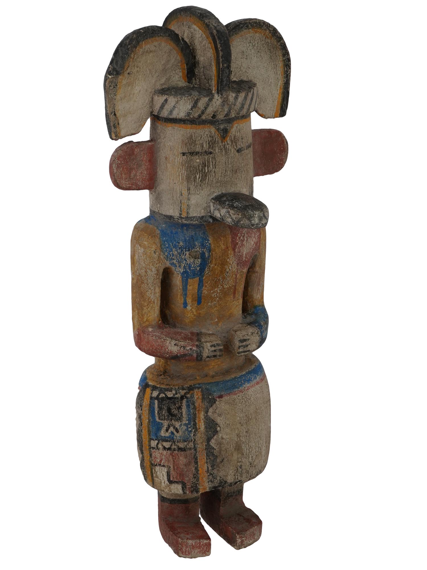 ANTIQUE NATIVE AMERICAN WOODEN HOPI KACHINA DOLL PIC-1