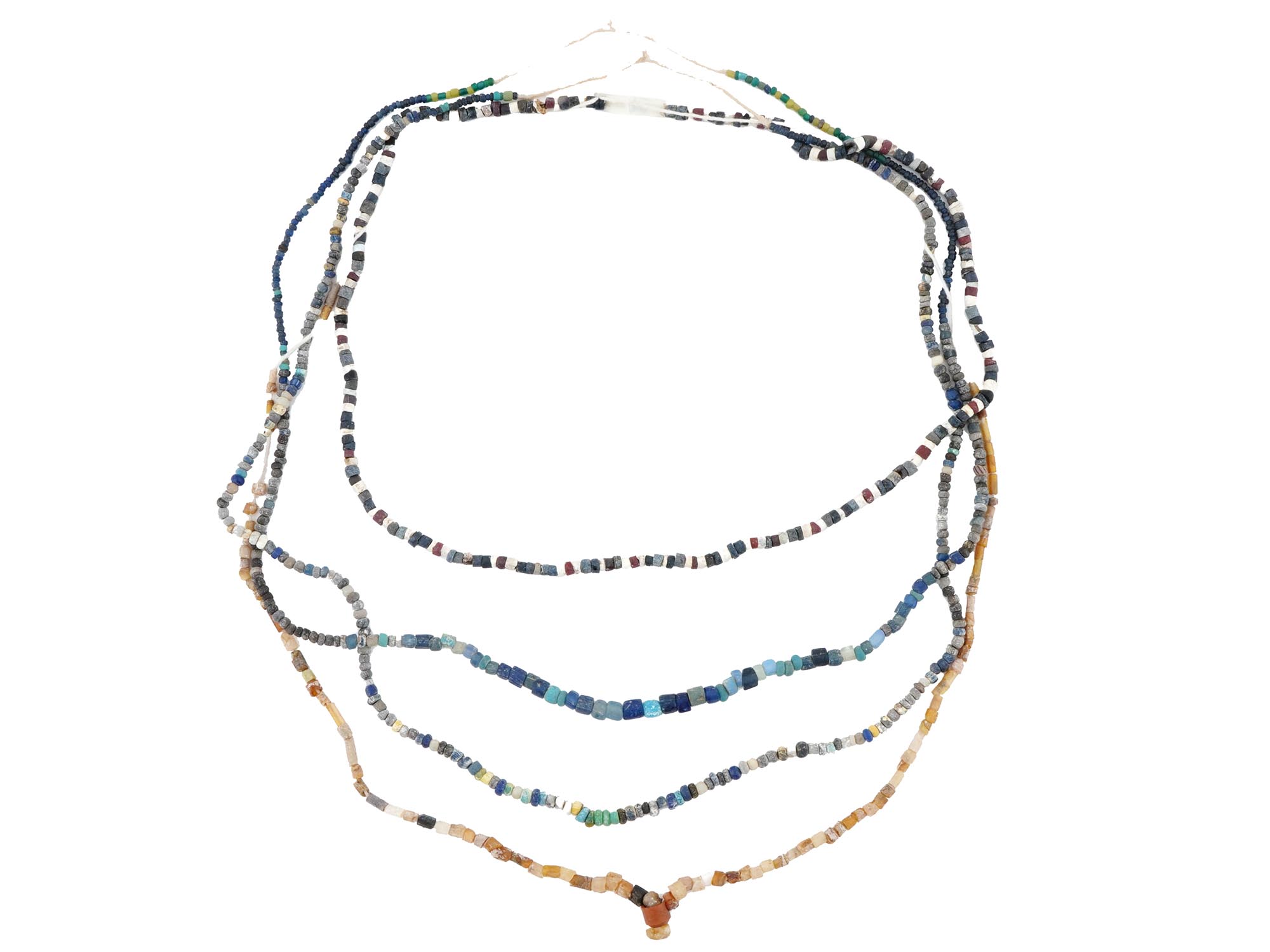 ANCIENT ROMAN GLASS AND STONE BEADS NECKLACES PIC-1