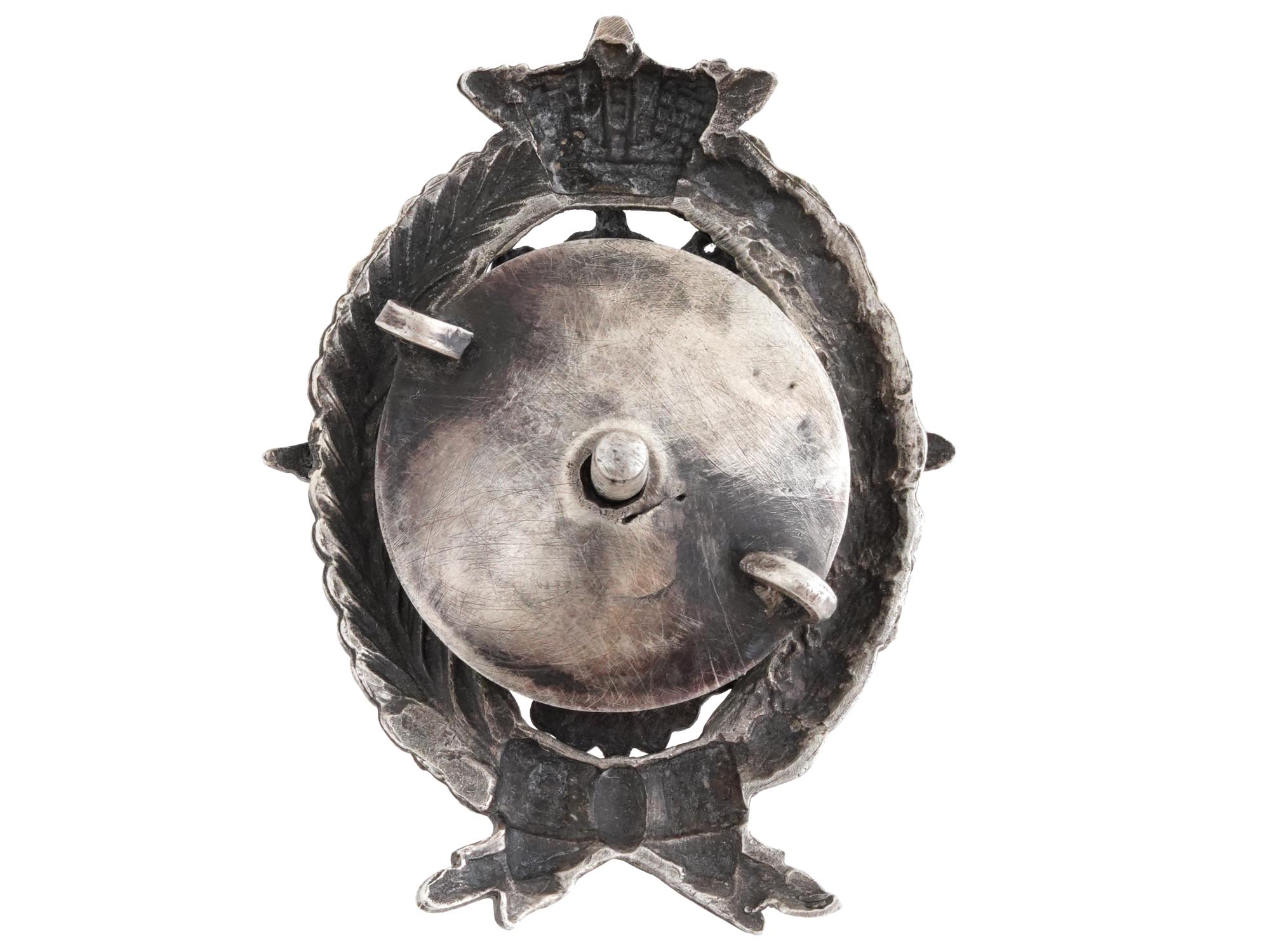 RUSSIAN SILVER MILITARY BADGE FOR LOCAL TROOPS PIC-1