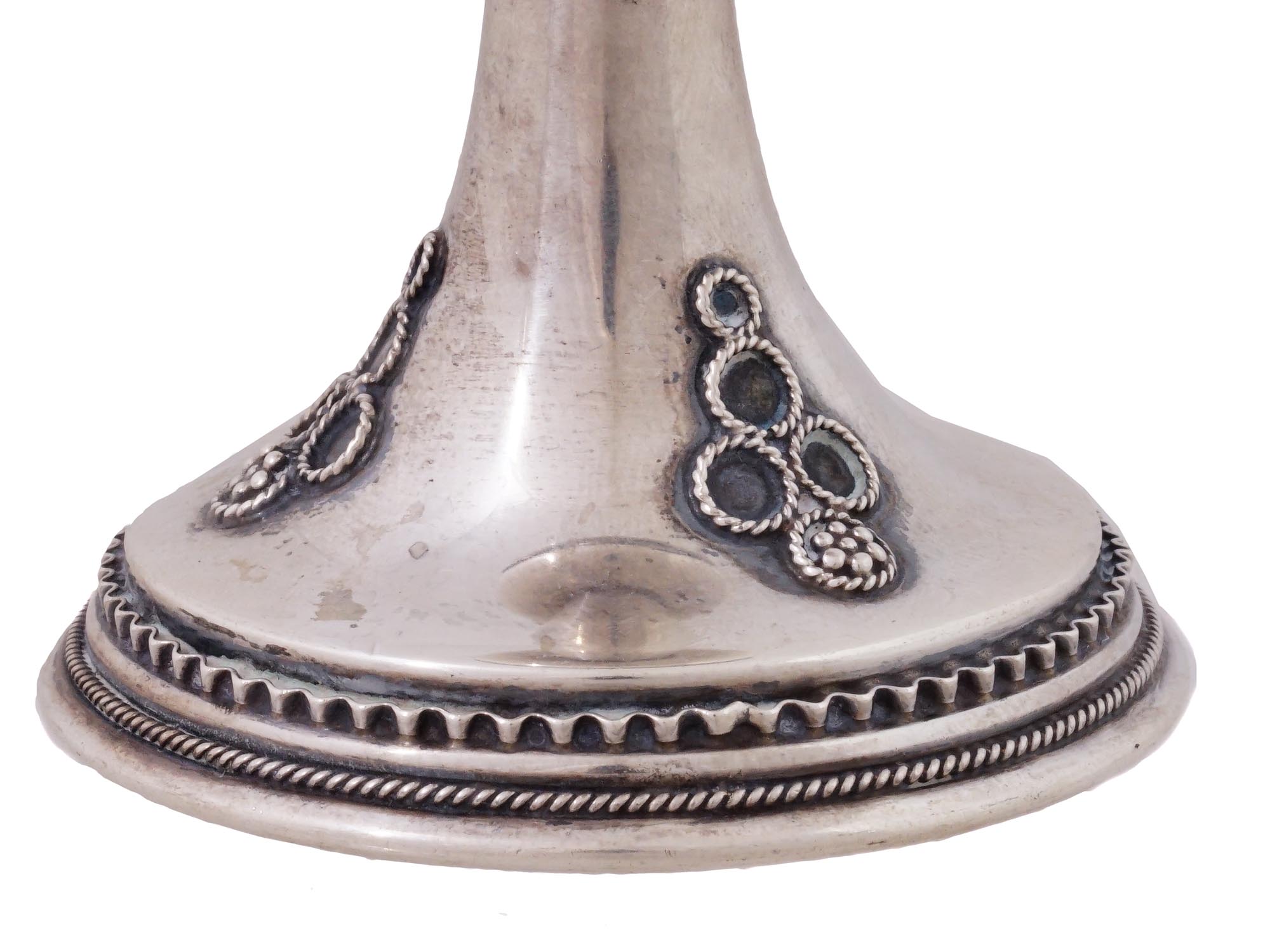 VINTAGE JUDAICA STERLING SILVER FILIGREE KIDDUSH CUP PIC-9