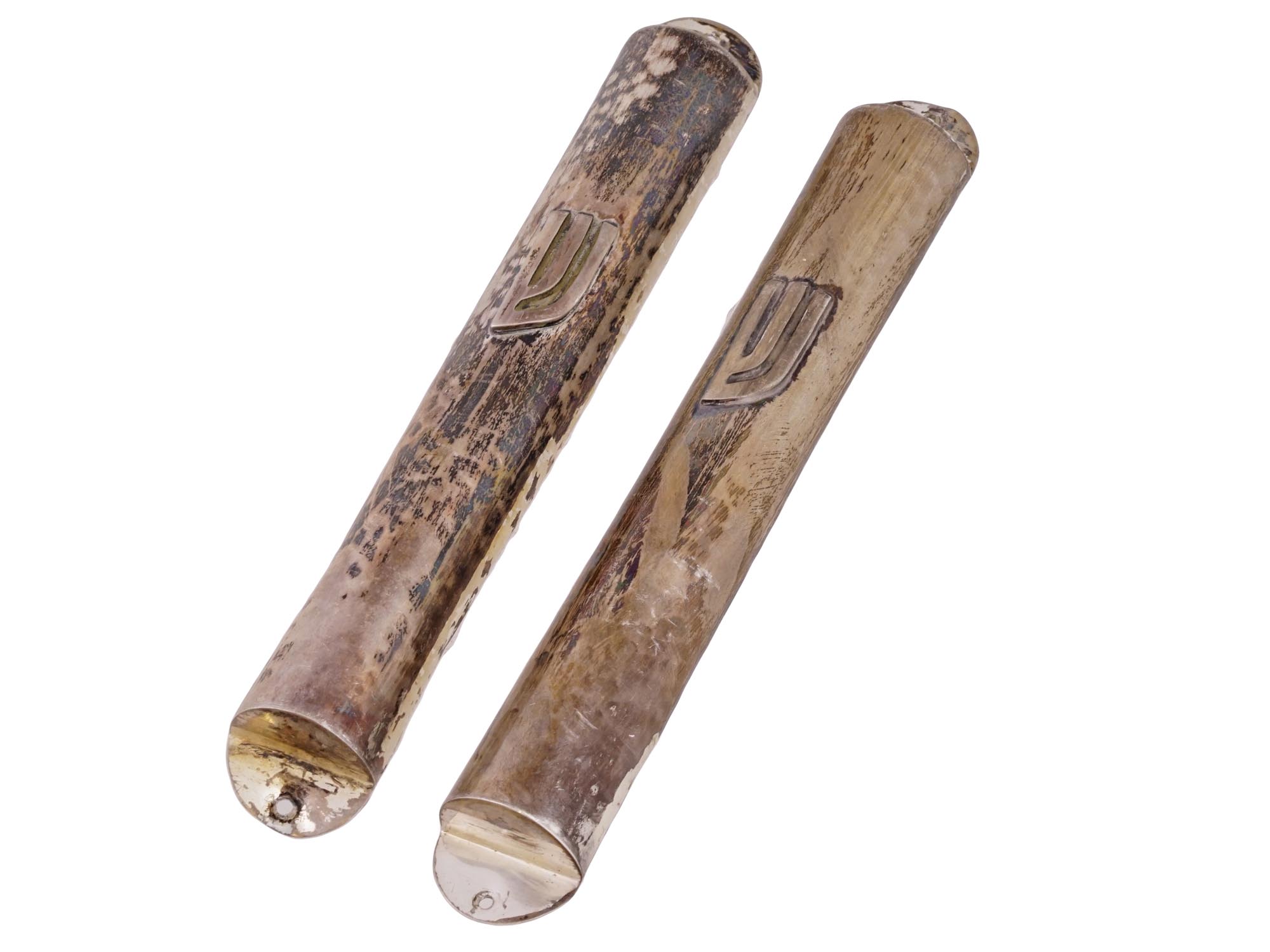 BIER JUDAICA STERLING SILVER MEZUZAH CASES PIC-0