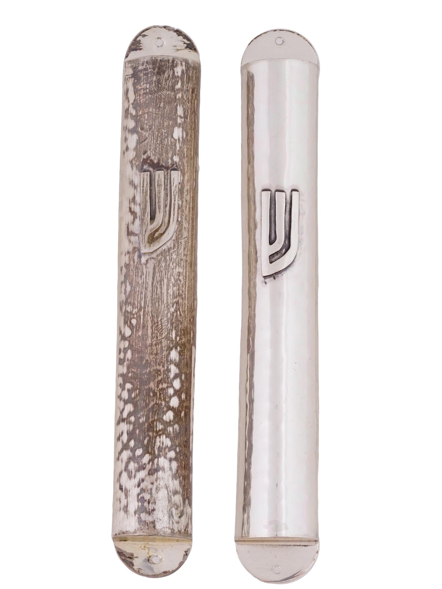 BIER JUDAICA STERLING SILVER MEZUZAH CASES PIC-1