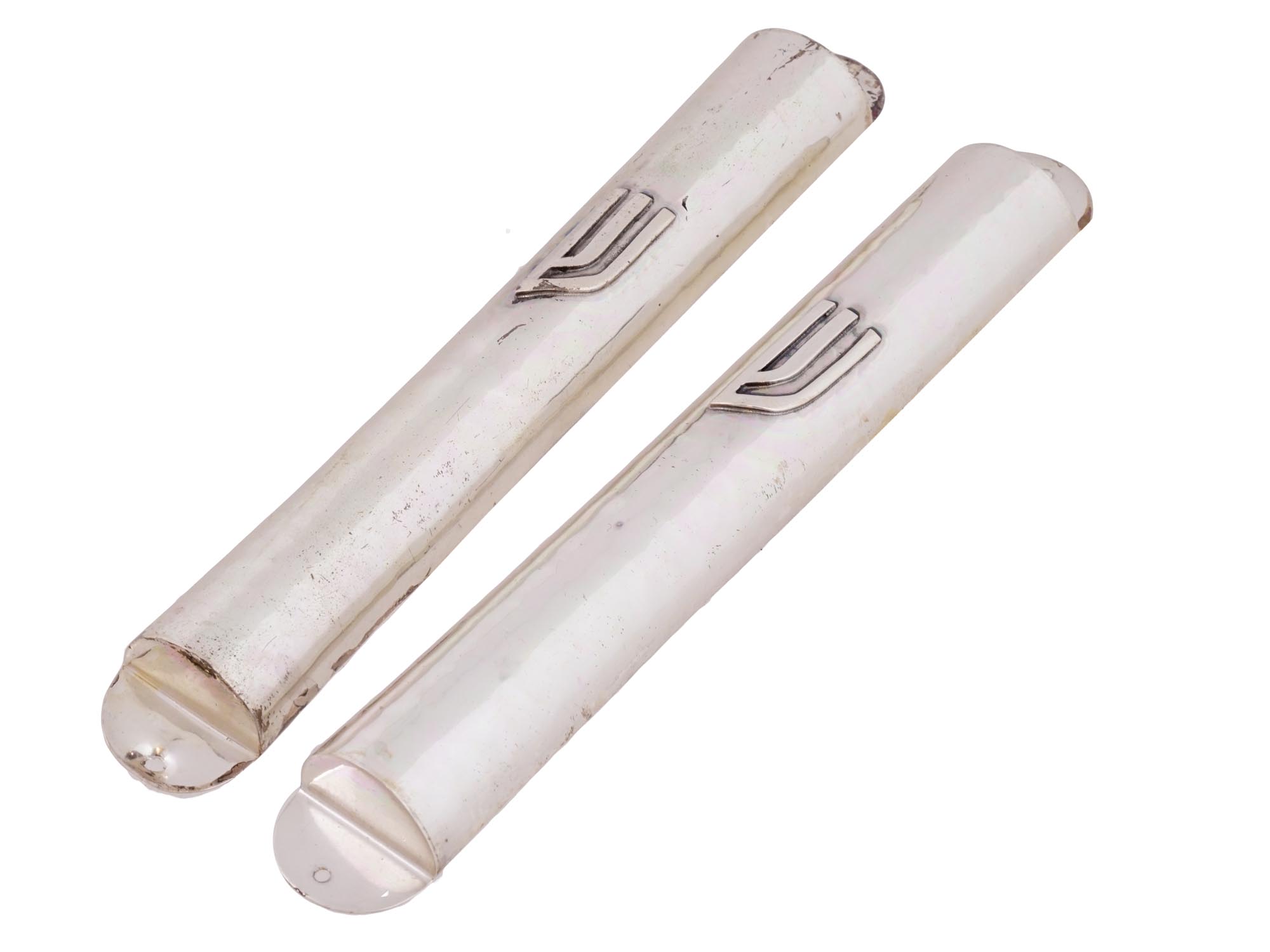 BIER JUDAICA STERLING SILVER MEZUZAH CASES PIC-0