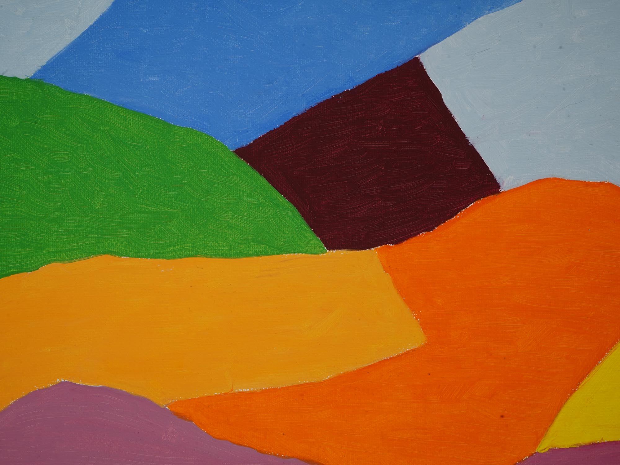 AFTER ETEL ADNAN ARAB AMERICAN ABSTRACT PAINTING PIC-1